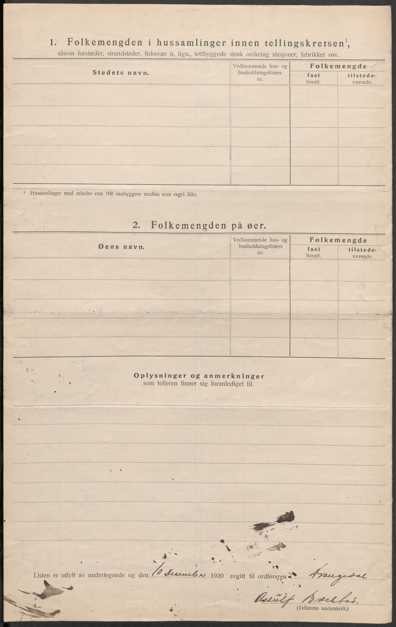 SAKO, 1920 census for Drangedal, 1920, p. 40