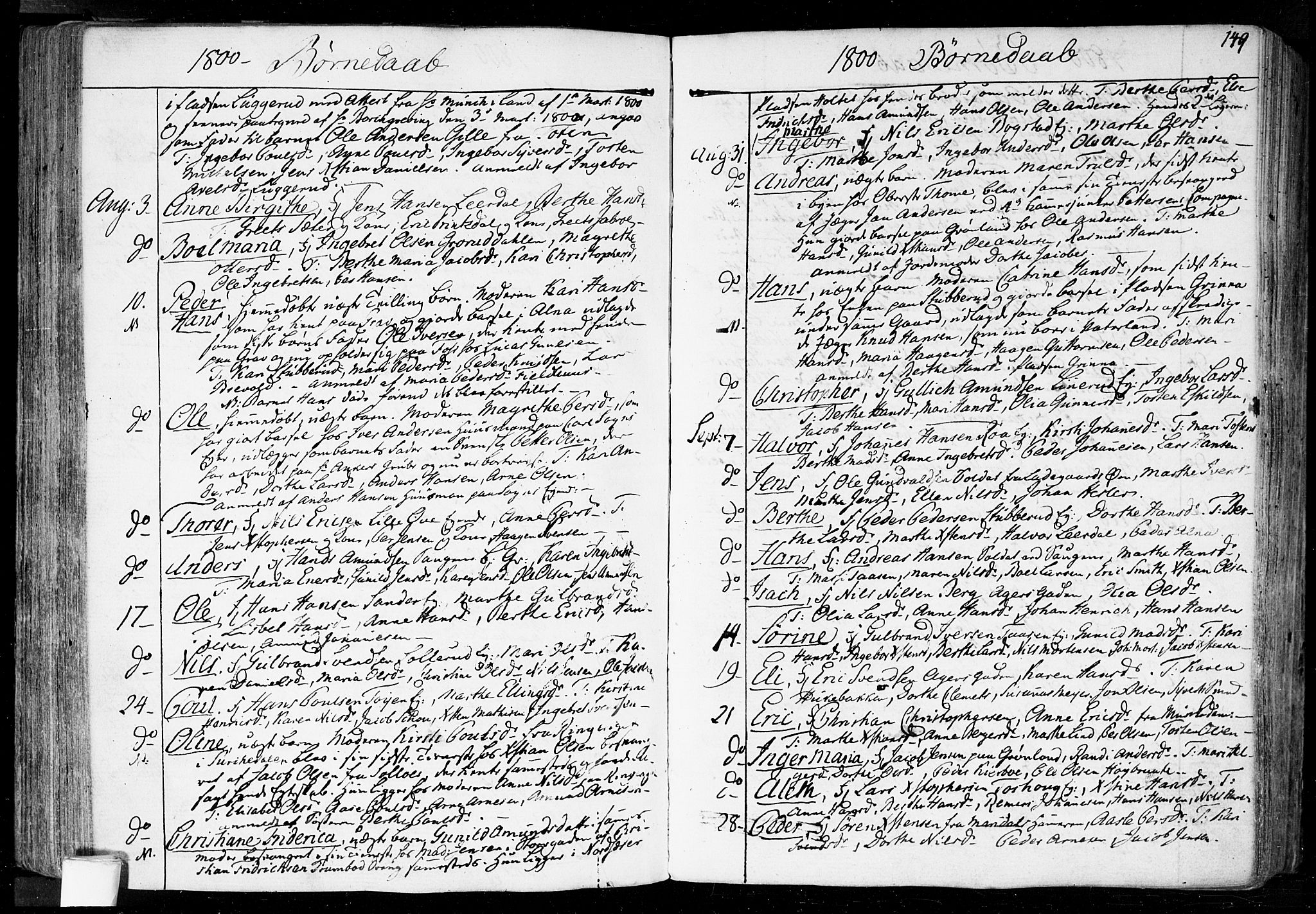 Aker prestekontor kirkebøker, SAO/A-10861/F/L0010: Parish register (official) no. 10, 1786-1809, p. 149