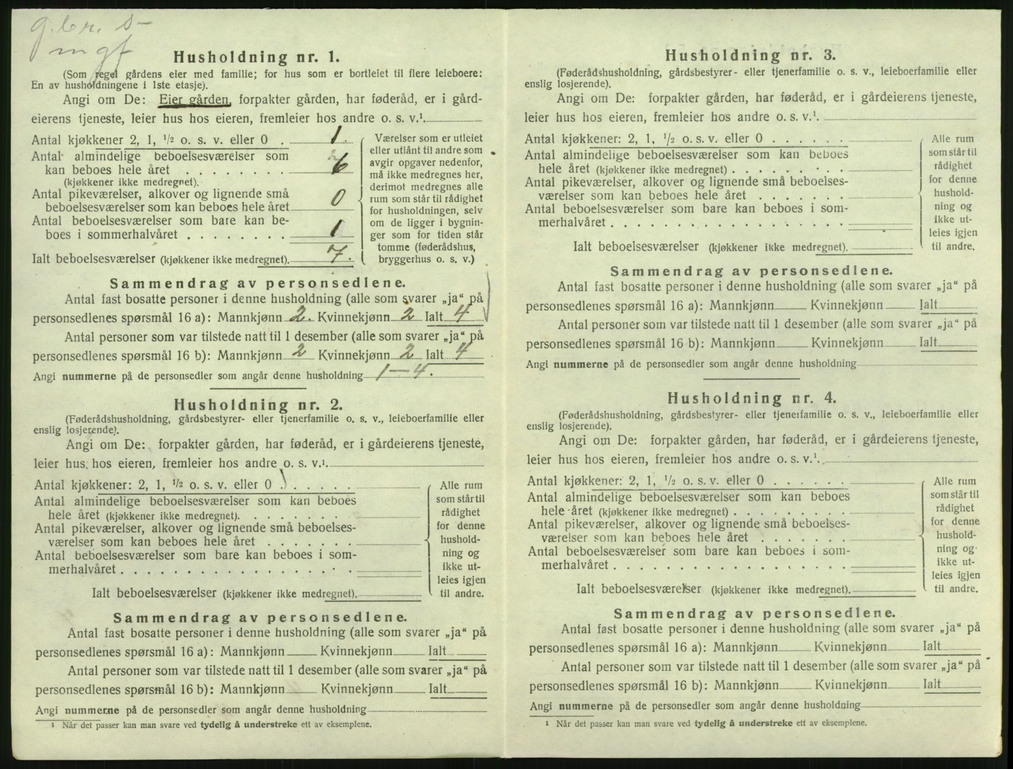 SAK, 1920 census for Froland, 1920, p. 342