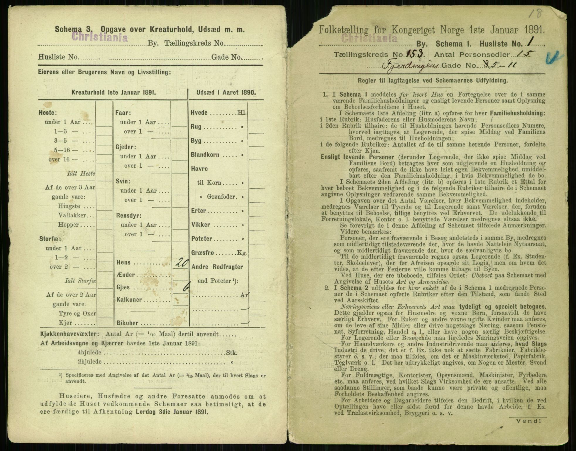 RA, 1891 census for 0301 Kristiania, 1891, p. 86261