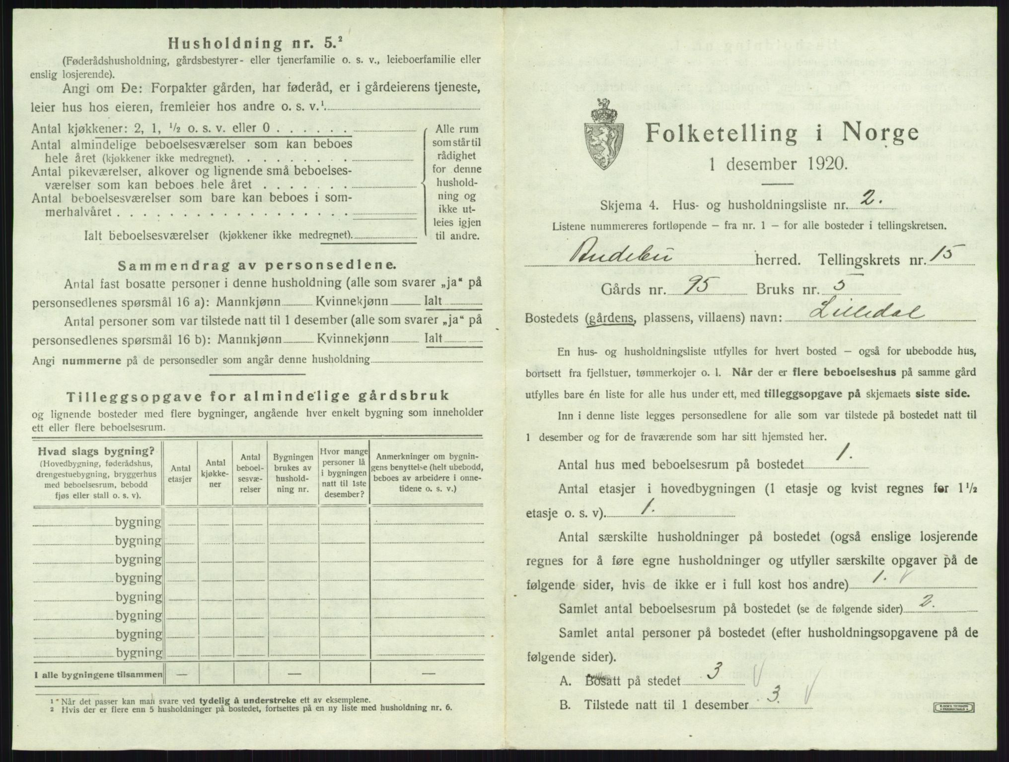 SAKO, 1920 census for Andebu, 1920, p. 841