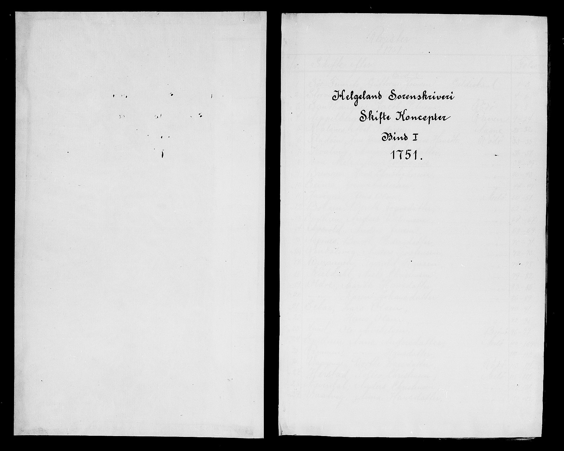 Helgeland sorenskriveri, SAT/A-0004/3/3A/L0023: Konseptprotokoll 8, 1751