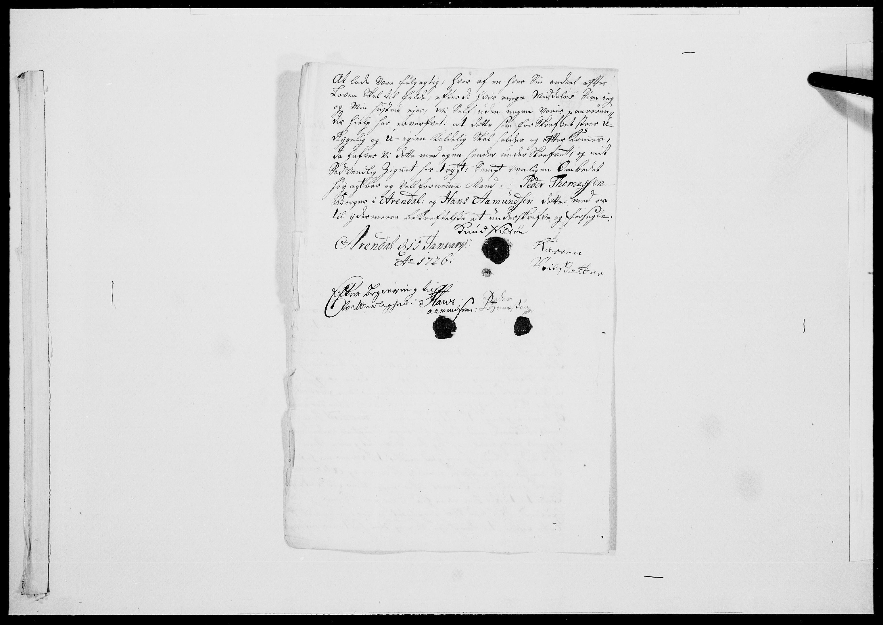 Danske Kanselli 1572-1799, AV/RA-EA-3023/F/Fc/Fcc/Fcca/L0098: Norske innlegg 1572-1799, 1726, p. 325