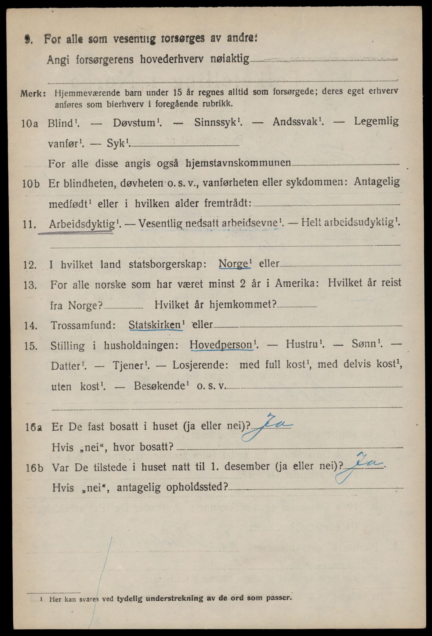 SAKO, 1920 census for Rauland, 1920, p. 2091