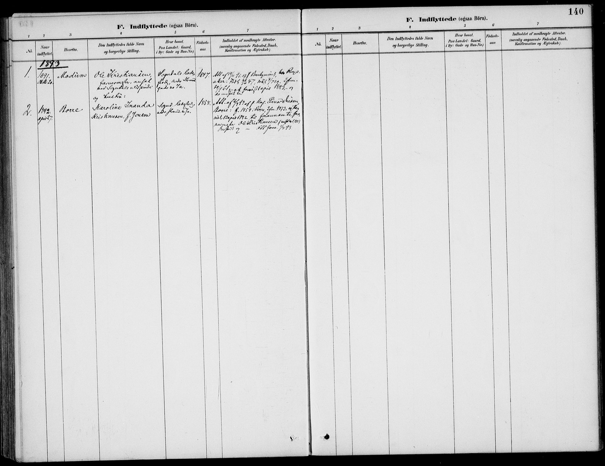 Sokndal sokneprestkontor, SAST/A-101808: Parish register (official) no. A 12, 1887-1927, p. 140