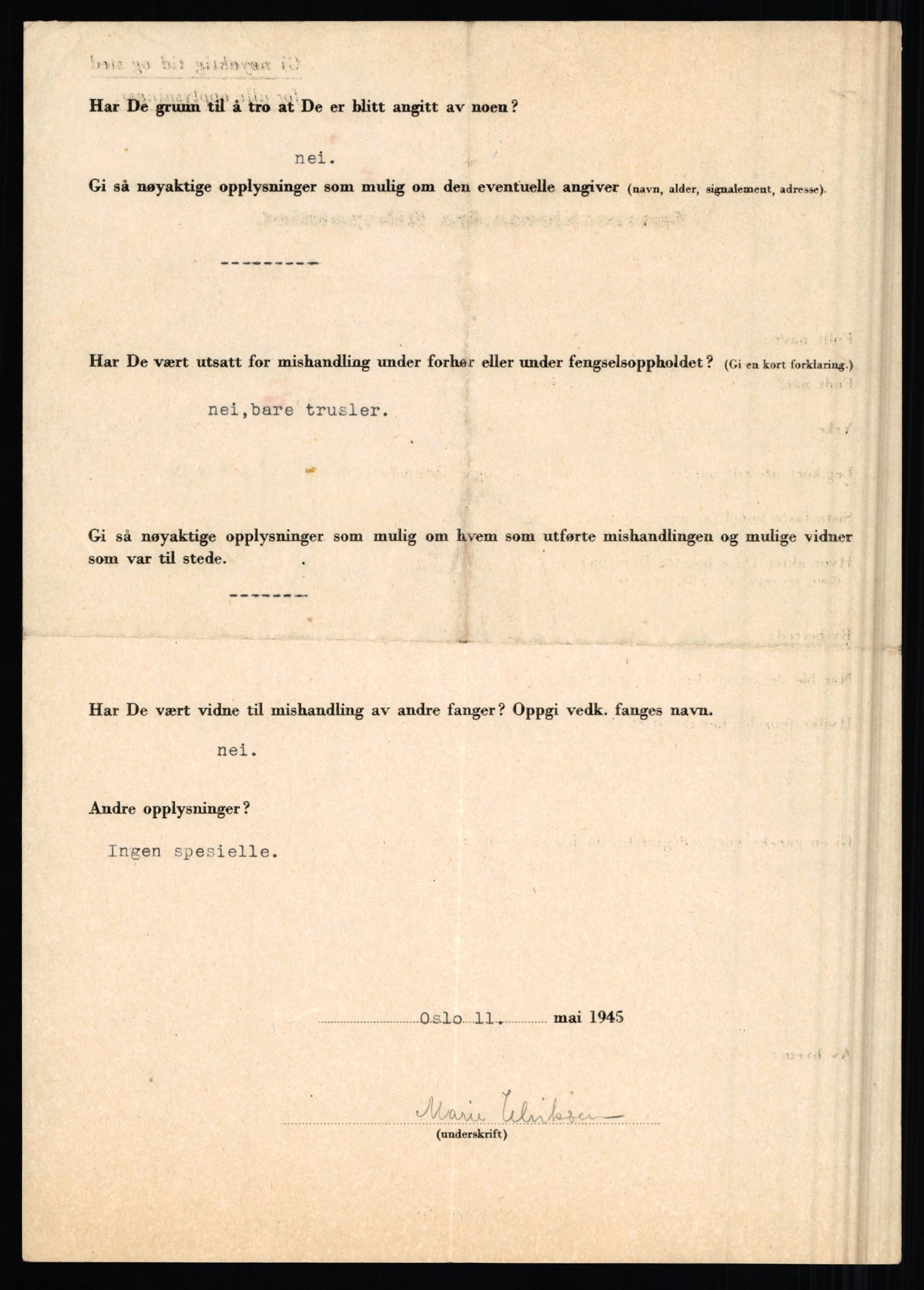 Rikspolitisjefen, AV/RA-S-1560/L/L0017: Tidemann, Hermann G. - Veum, Tjostolv, 1940-1945, p. 725