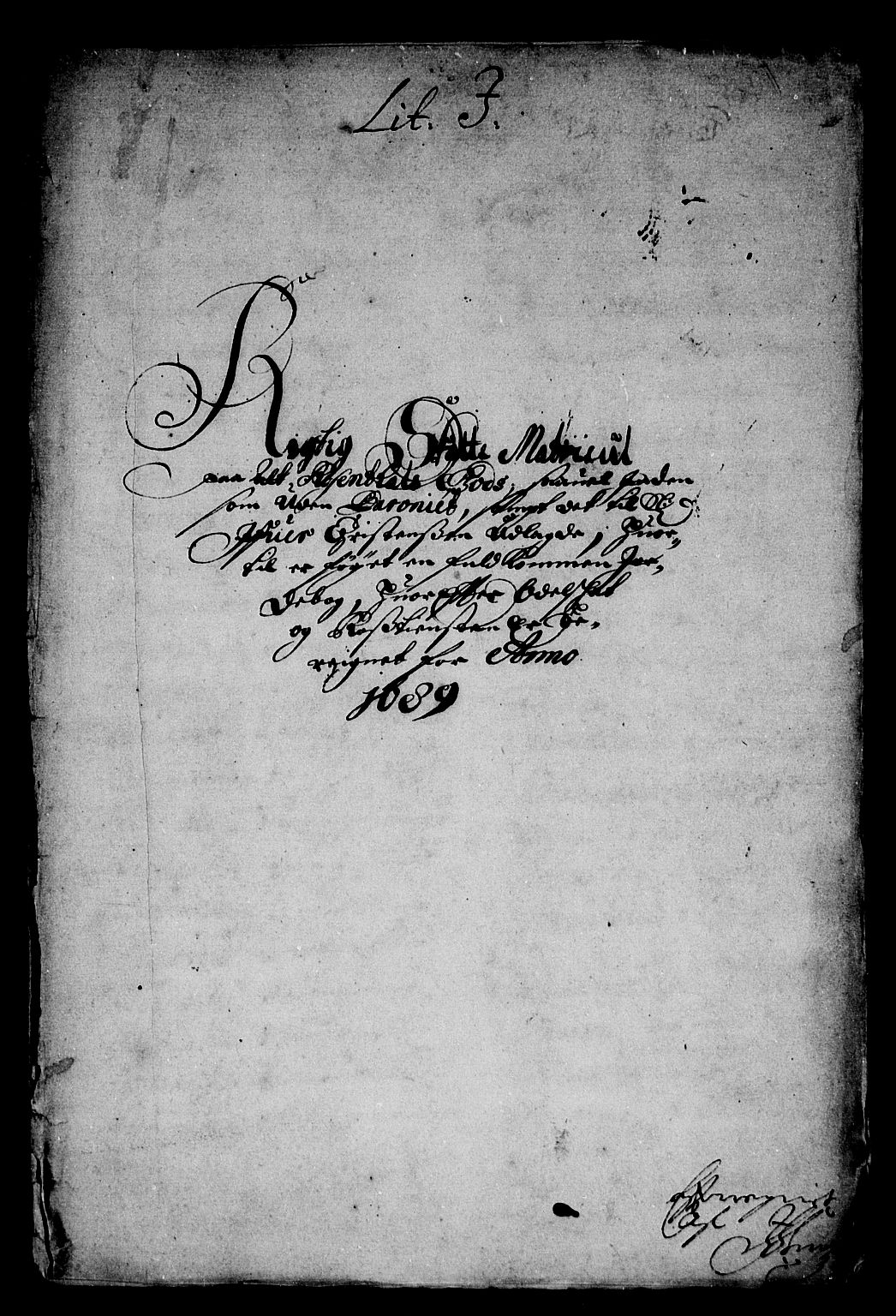 Rentekammeret inntil 1814, Reviderte regnskaper, Stiftamtstueregnskaper, Bergen stiftamt, RA/EA-6043/R/Rc/L0092: Bergen stiftamt, 1689-1690