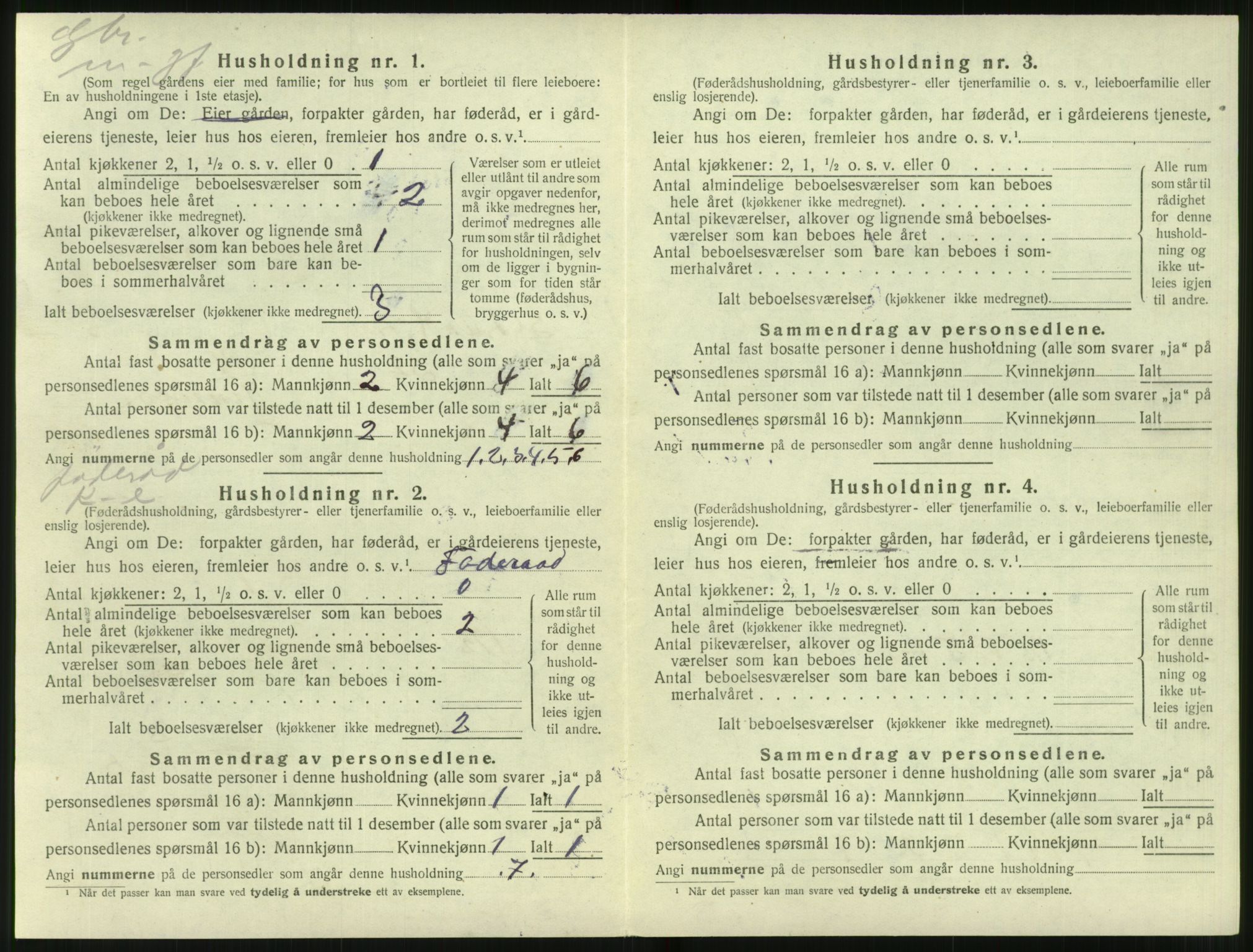 SAT, 1920 census for Hjørundfjord, 1920, p. 268