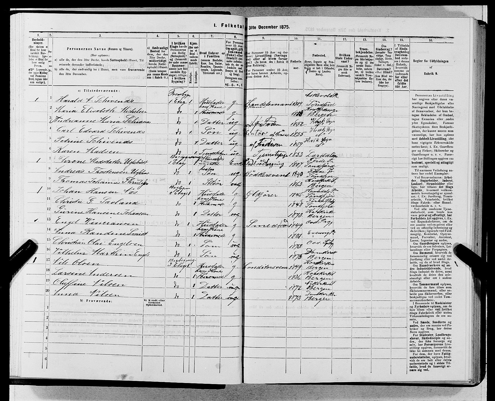 SAB, 1875 census for 1301 Bergen, 1875, p. 4943