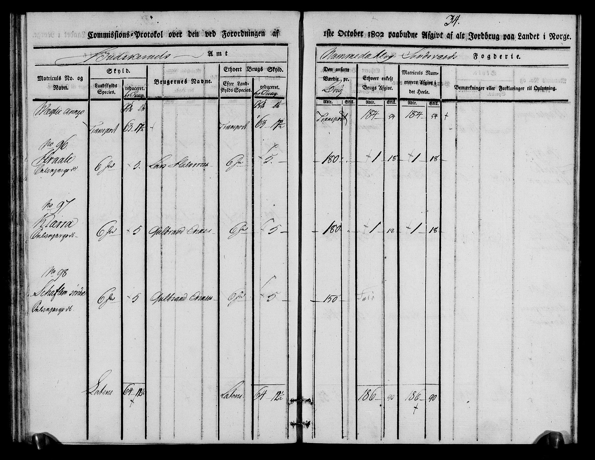 Rentekammeret inntil 1814, Realistisk ordnet avdeling, RA/EA-4070/N/Ne/Nea/L0056a: Numedal og Sandsvær fogderi. Kommisjonsprotokoll for Rollag hovedsogn og Veggli anneks, 1803, p. 35