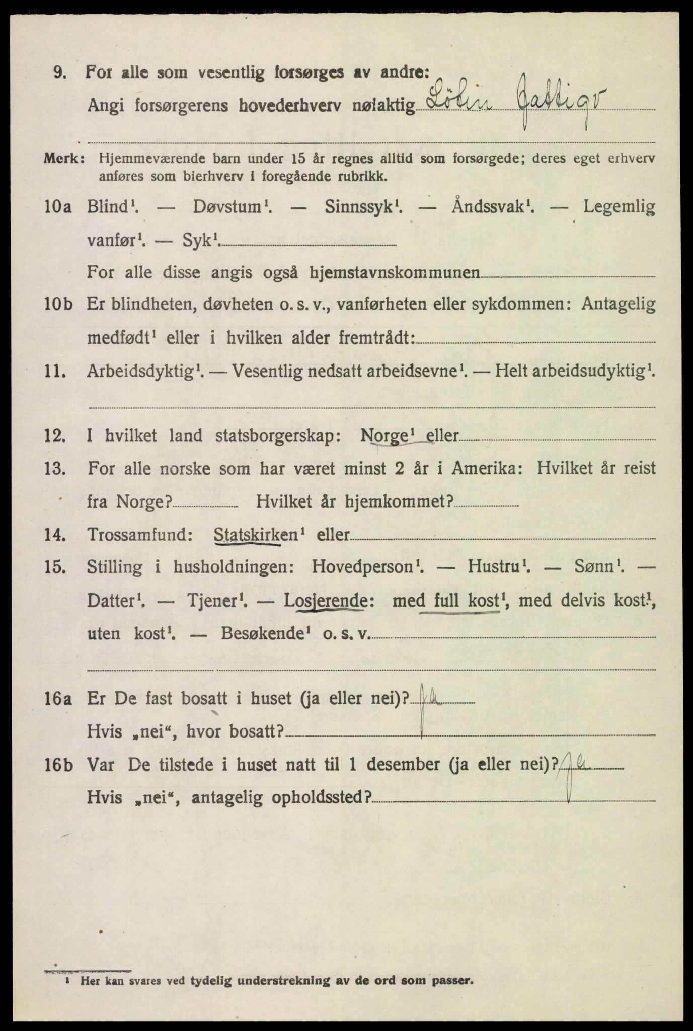 SAH, 1920 census for Løten, 1920, p. 8822