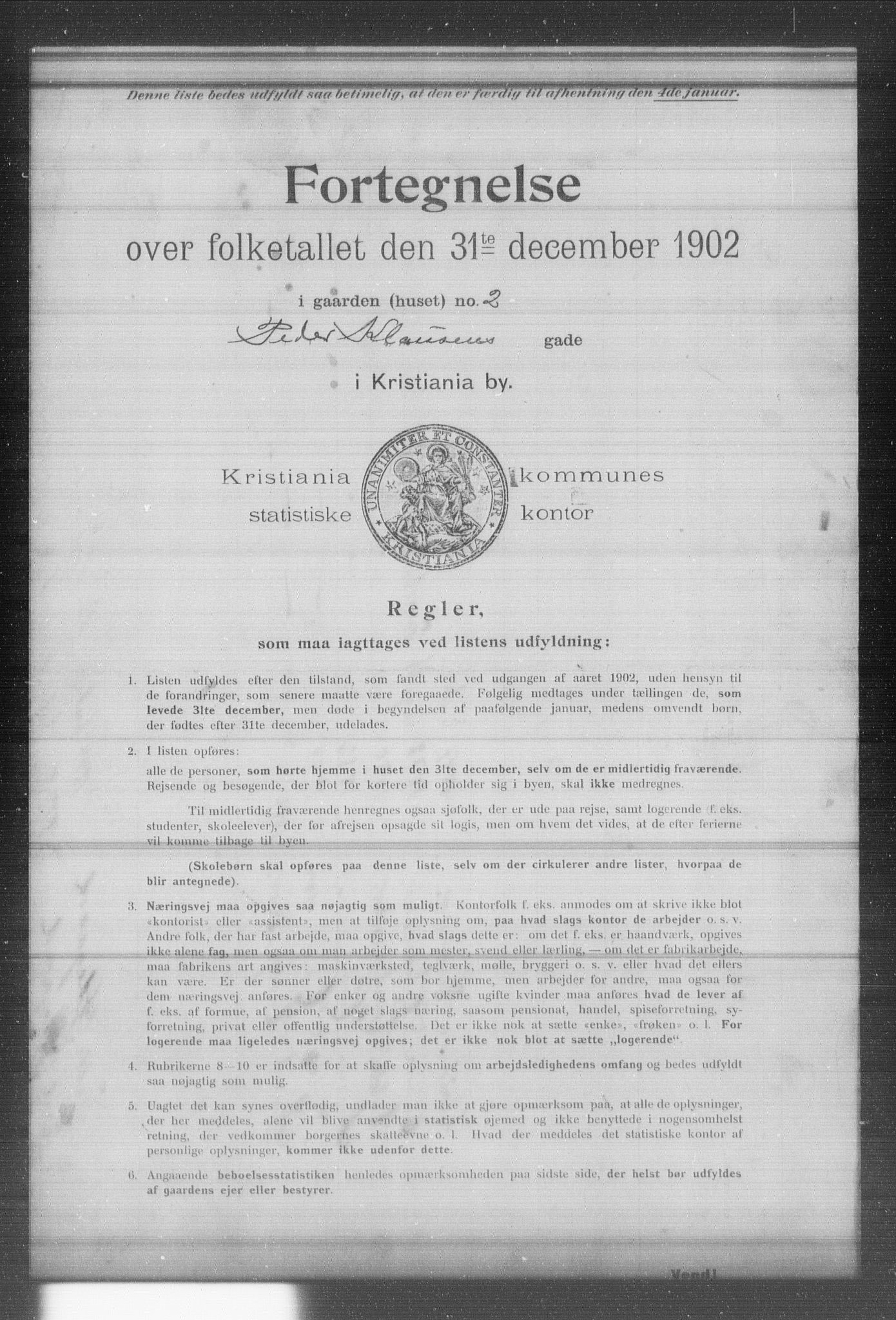 OBA, Municipal Census 1902 for Kristiania, 1902, p. 15018