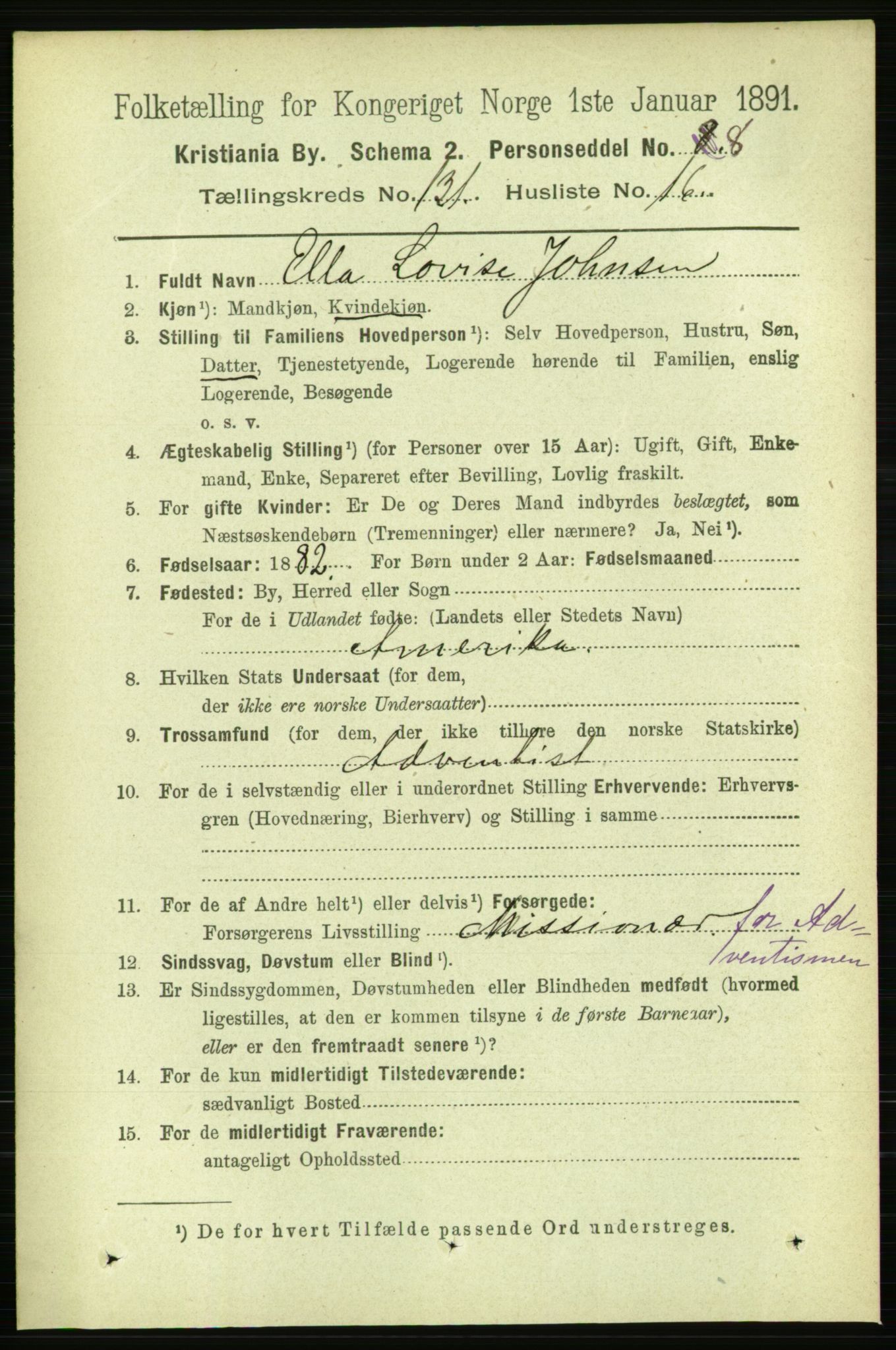 RA, 1891 census for 0301 Kristiania, 1891, p. 71148