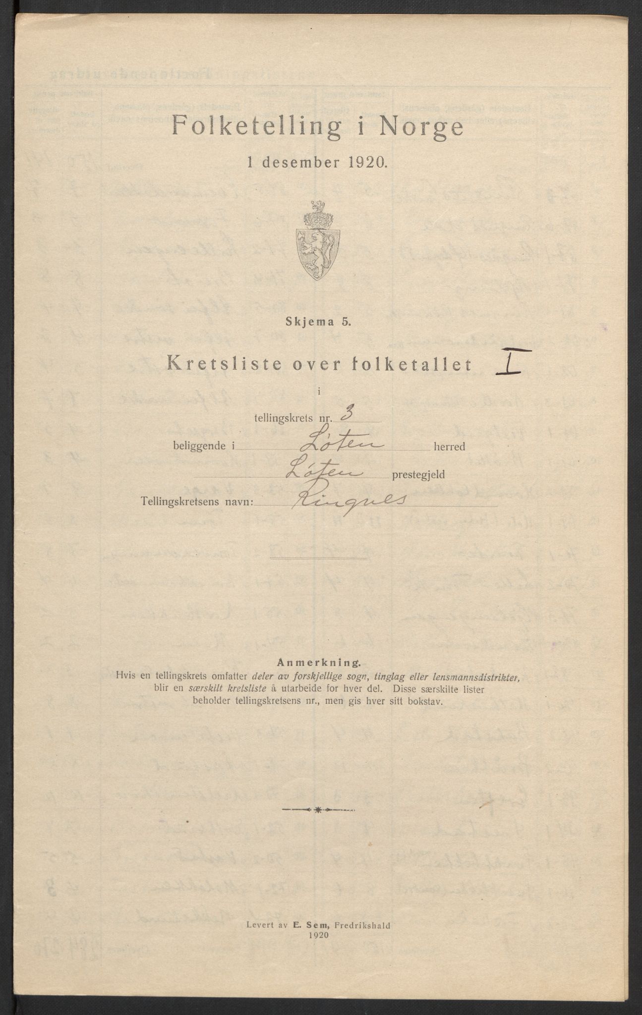 SAH, 1920 census for Løten, 1920, p. 28