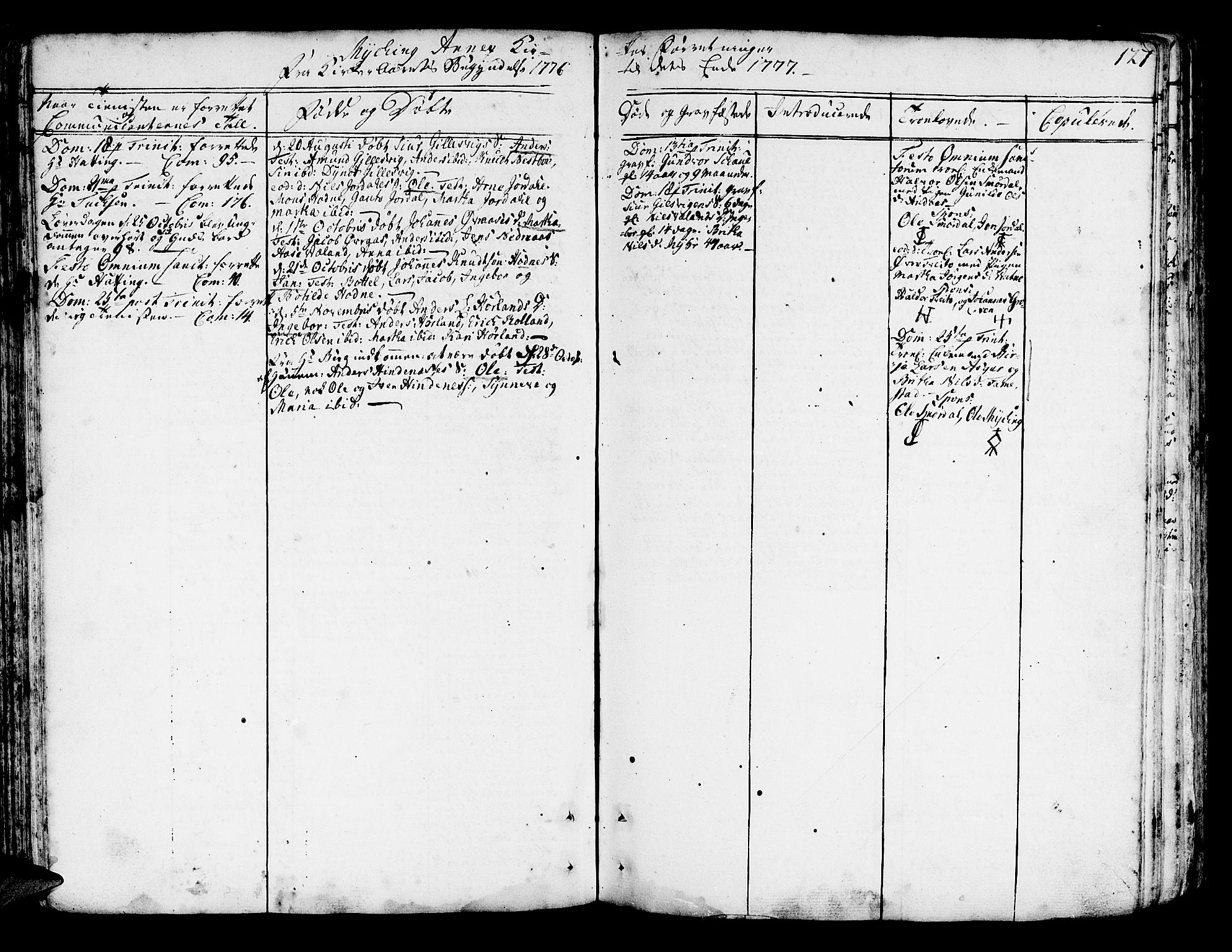 Lindås Sokneprestembete, AV/SAB-A-76701/H/Haa/Haaa/L0004: Parish register (official) no. A 4, 1764-1791, p. 127