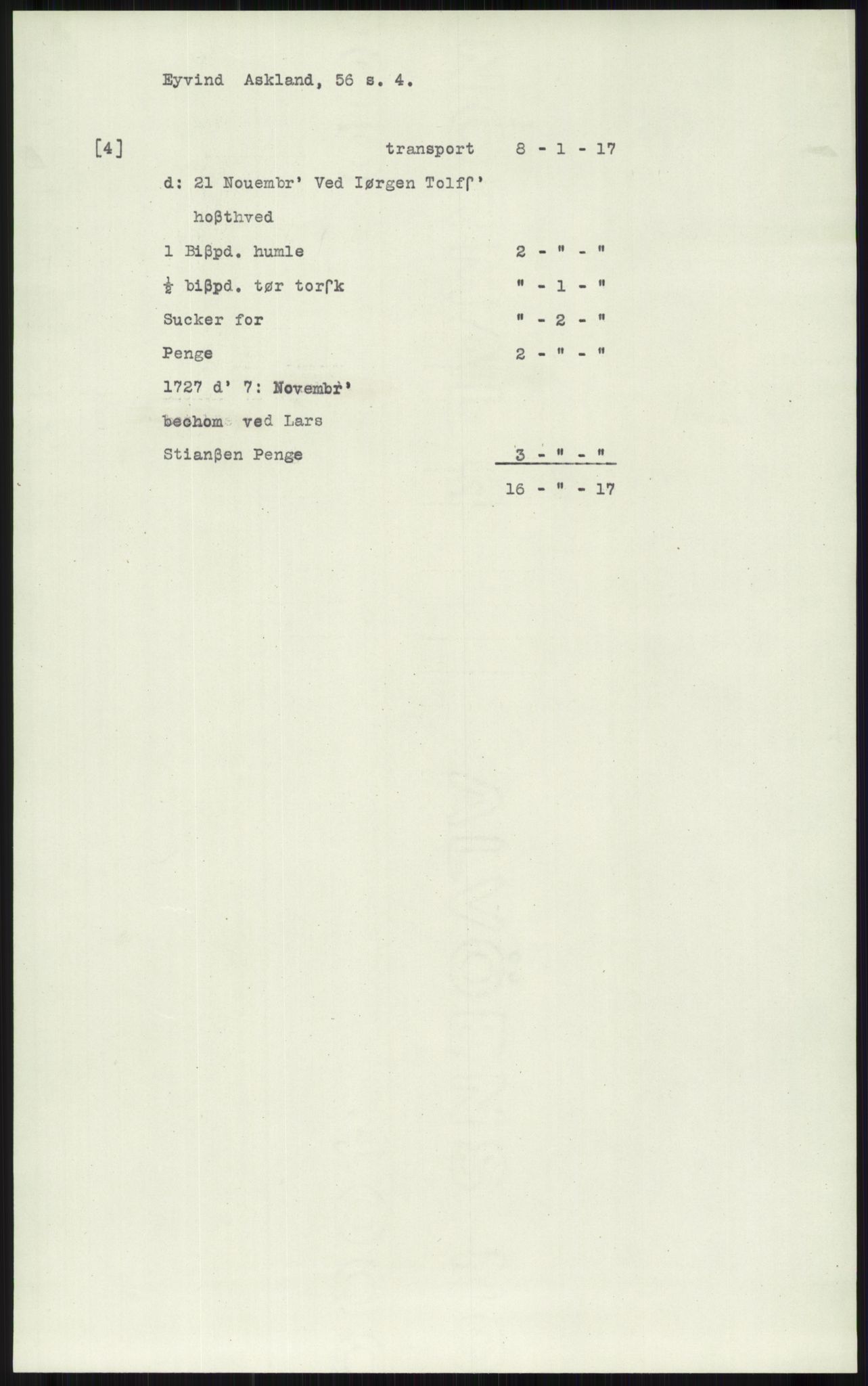 Samlinger til kildeutgivelse, Diplomavskriftsamlingen, AV/RA-EA-4053/H/Ha, p. 311