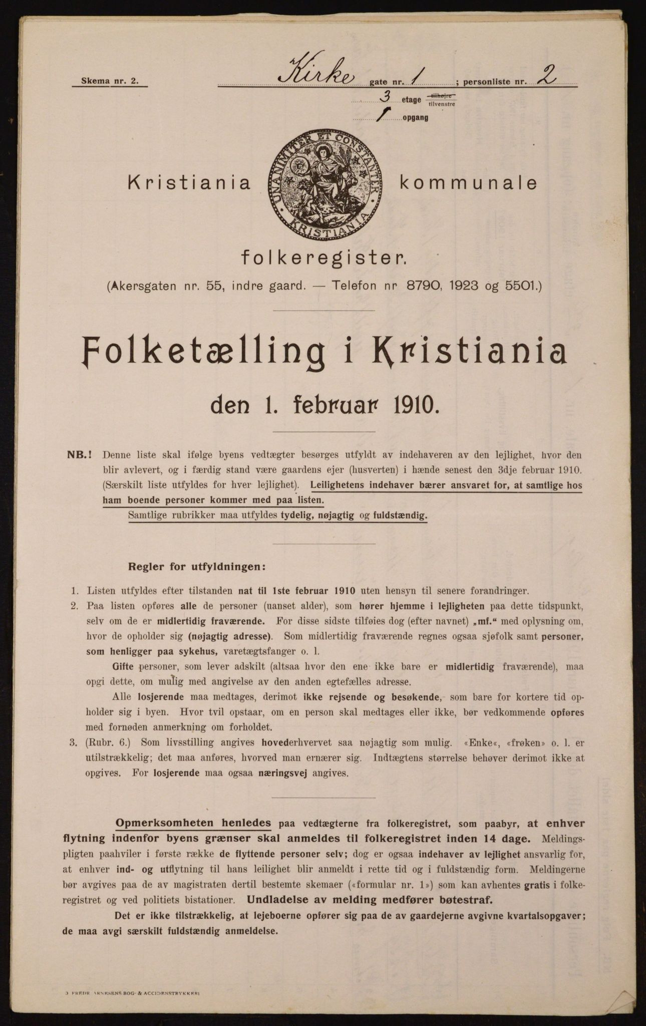 OBA, Municipal Census 1910 for Kristiania, 1910, p. 48203