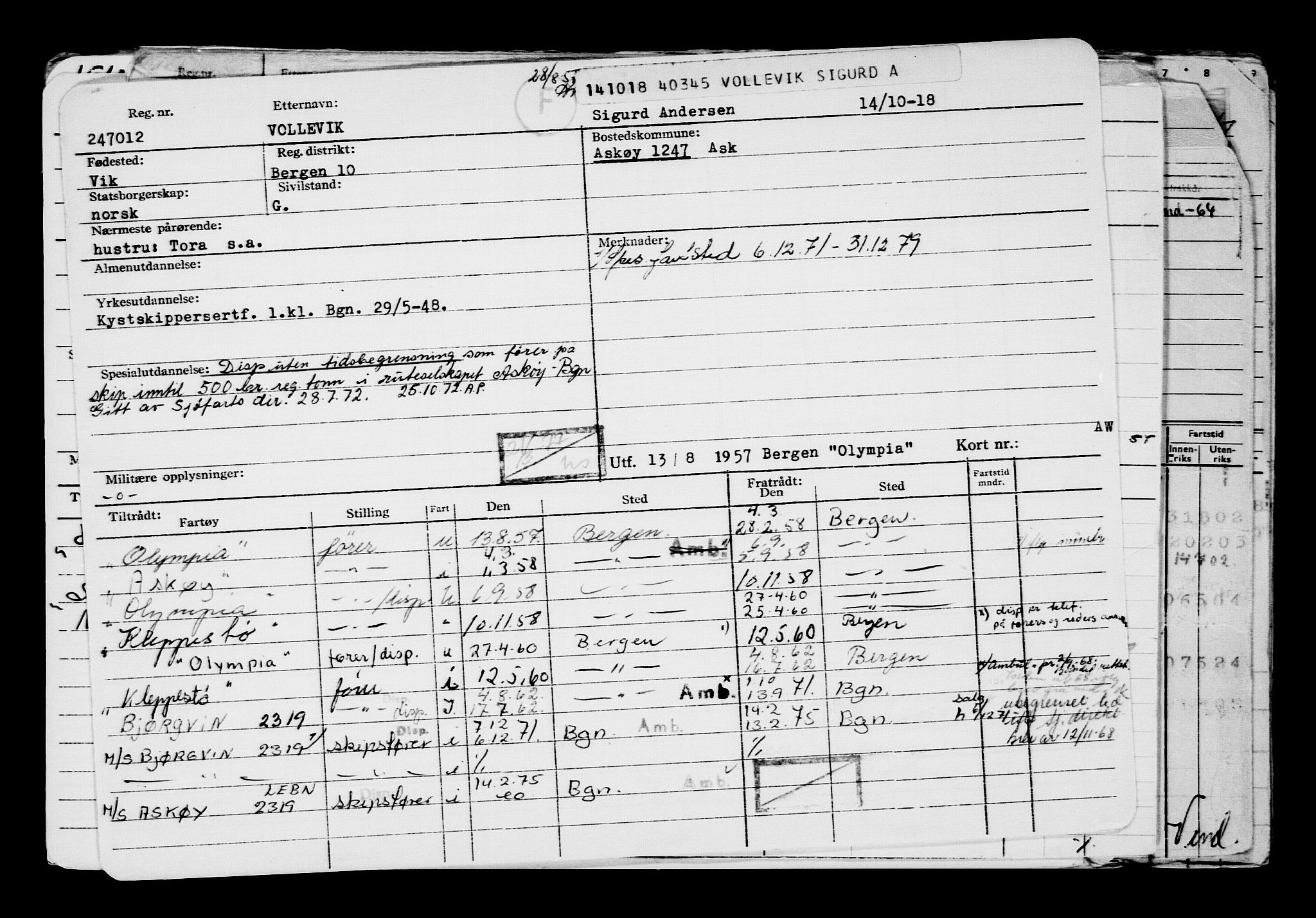 Direktoratet for sjømenn, AV/RA-S-3545/G/Gb/L0163: Hovedkort, 1918, p. 325