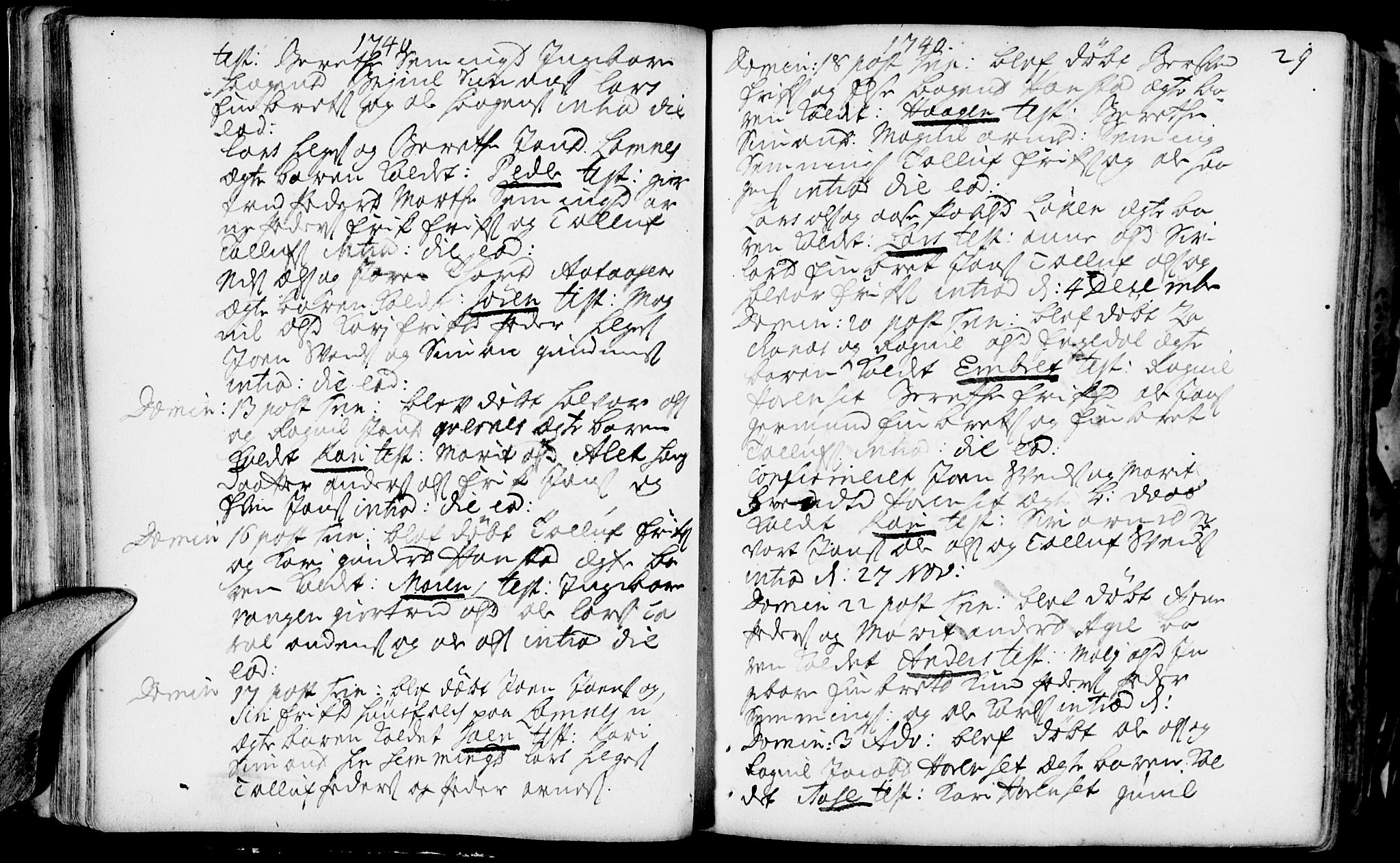 Rendalen prestekontor, SAH/PREST-054/H/Ha/Haa/L0001: Parish register (official) no. 1, 1733-1787, p. 29