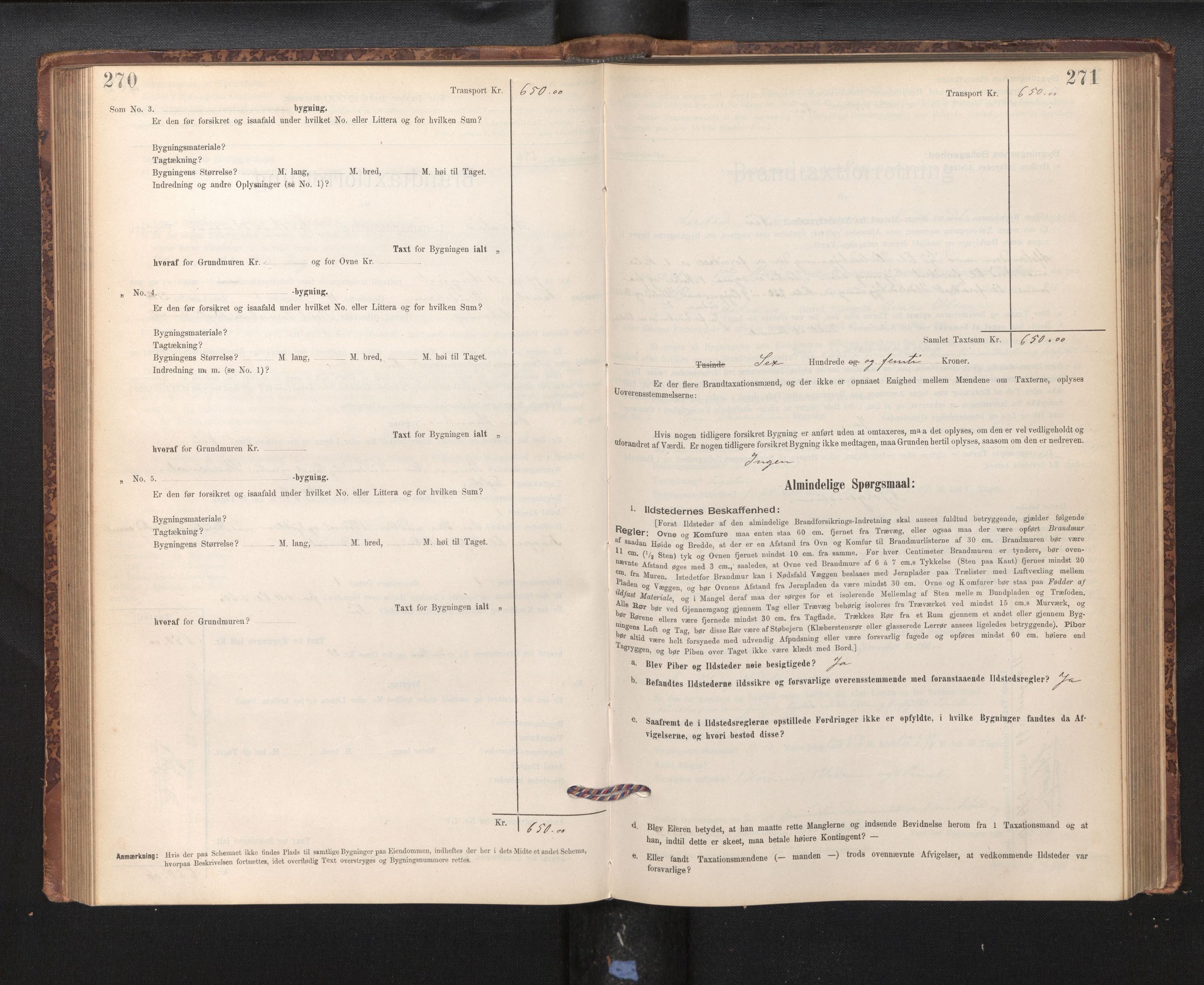 Lensmannen i Årstad, AV/SAB-A-36201/0012/L0011: Branntakstprotokoll,skjematakst, 1895-1901, p. 270-271
