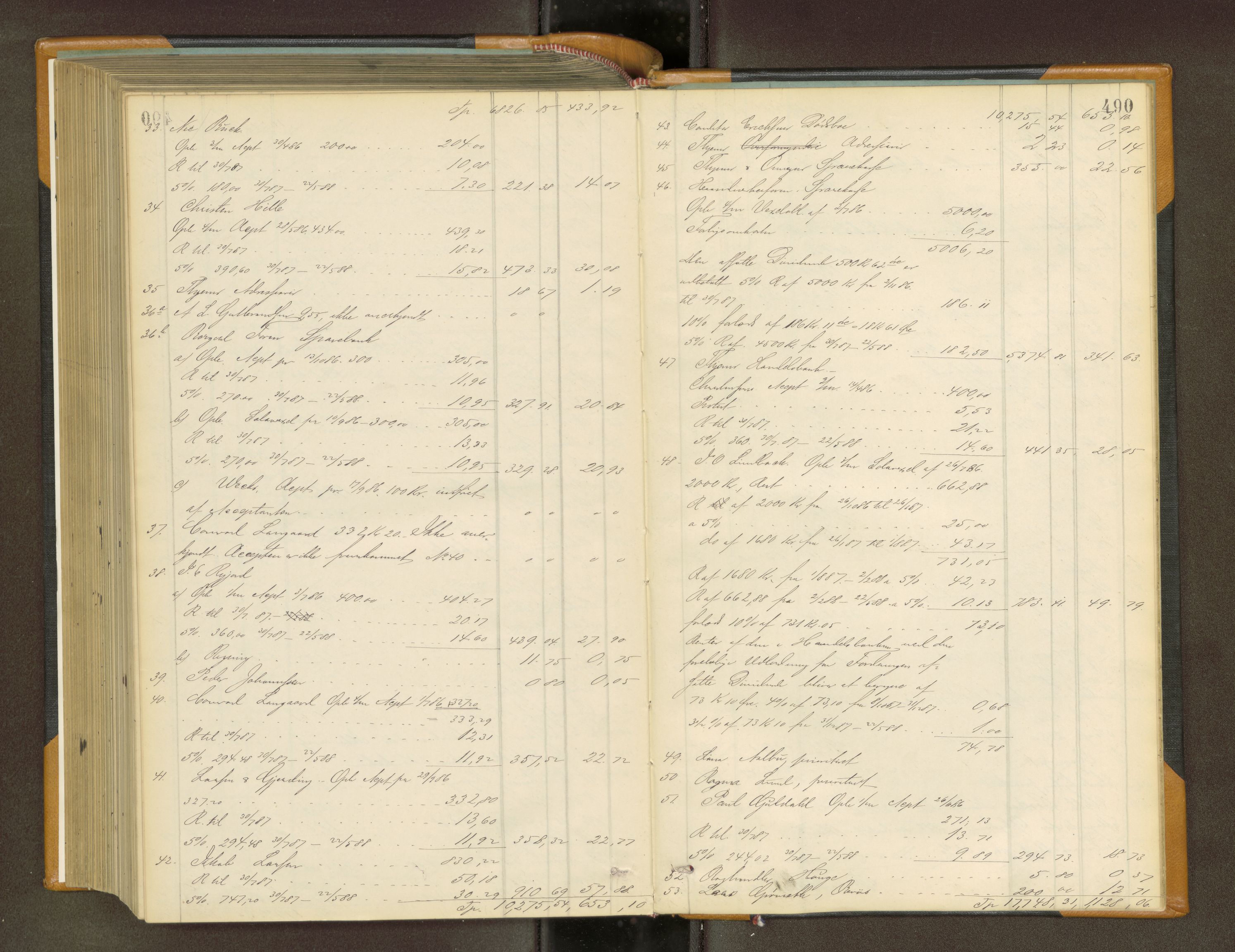 Trondheim byfogd, AV/SAT-A-0003/1/3/3A/L0034: Skifteutlodningsprotokoll - 2/8-26/12. (m/ register) U, 1884-1888, p. 490