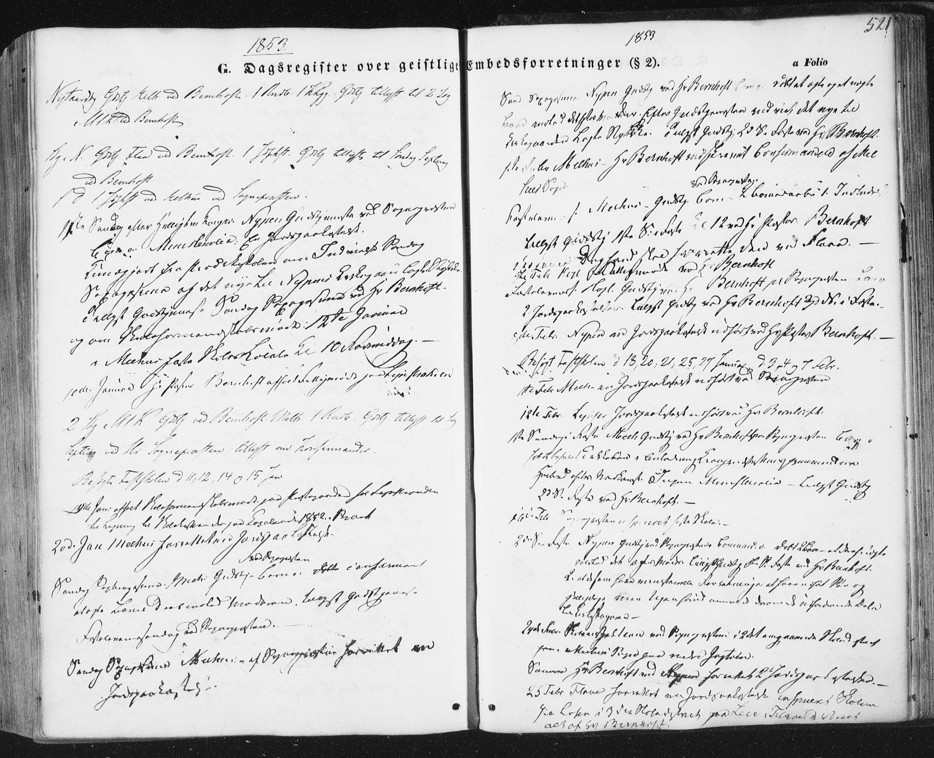 Ministerialprotokoller, klokkerbøker og fødselsregistre - Sør-Trøndelag, SAT/A-1456/691/L1076: Parish register (official) no. 691A08, 1852-1861, p. 521