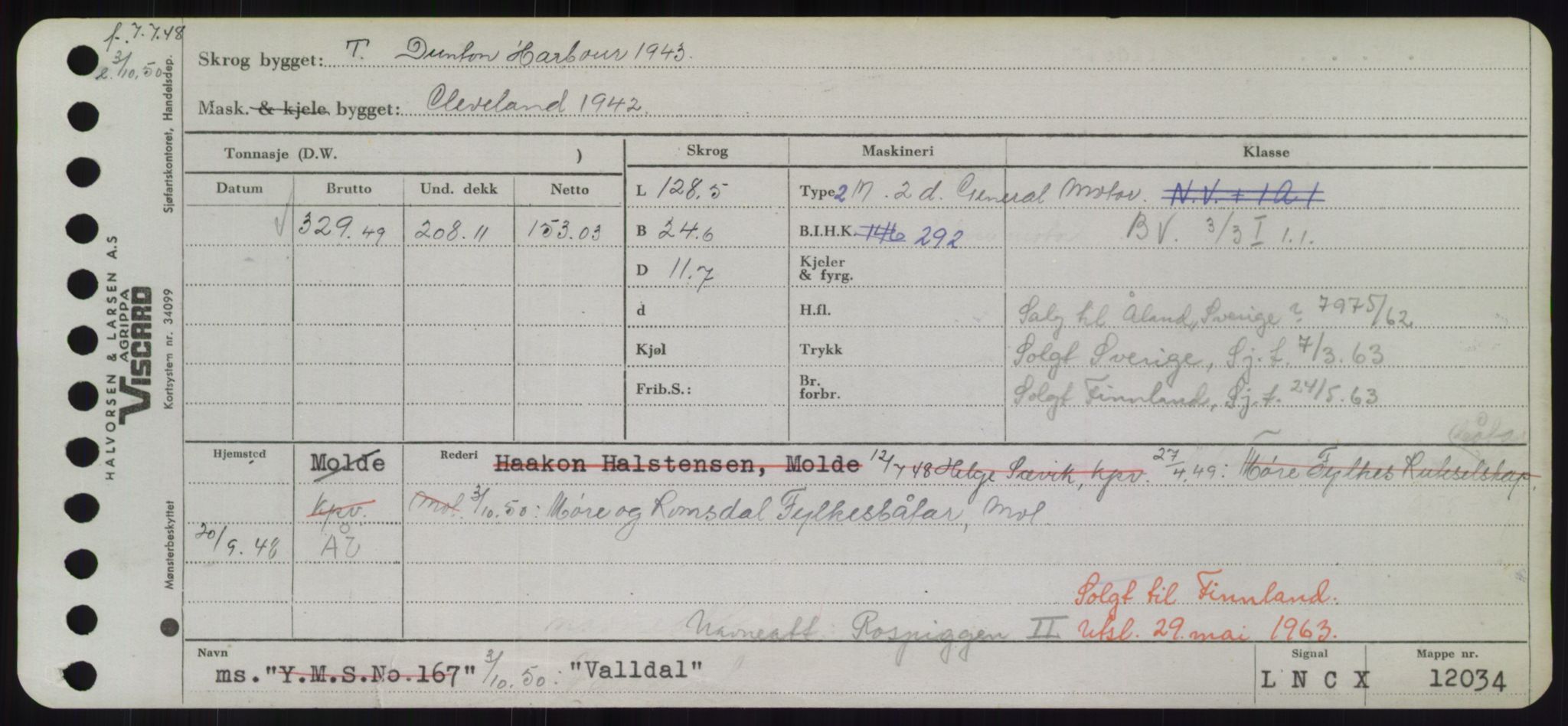 Sjøfartsdirektoratet med forløpere, Skipsmålingen, RA/S-1627/H/Hd/L0040: Fartøy, U-Ve, p. 235