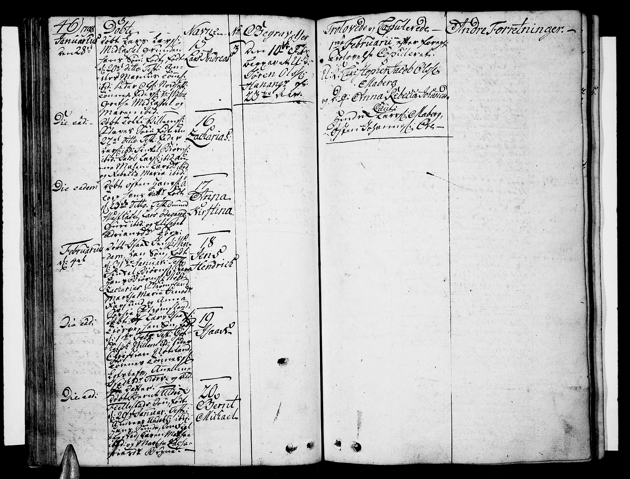 Lista sokneprestkontor, SAK/1111-0027/F/Fa/L0005: Parish register (official) no. A 5, 1795-1823, p. 46