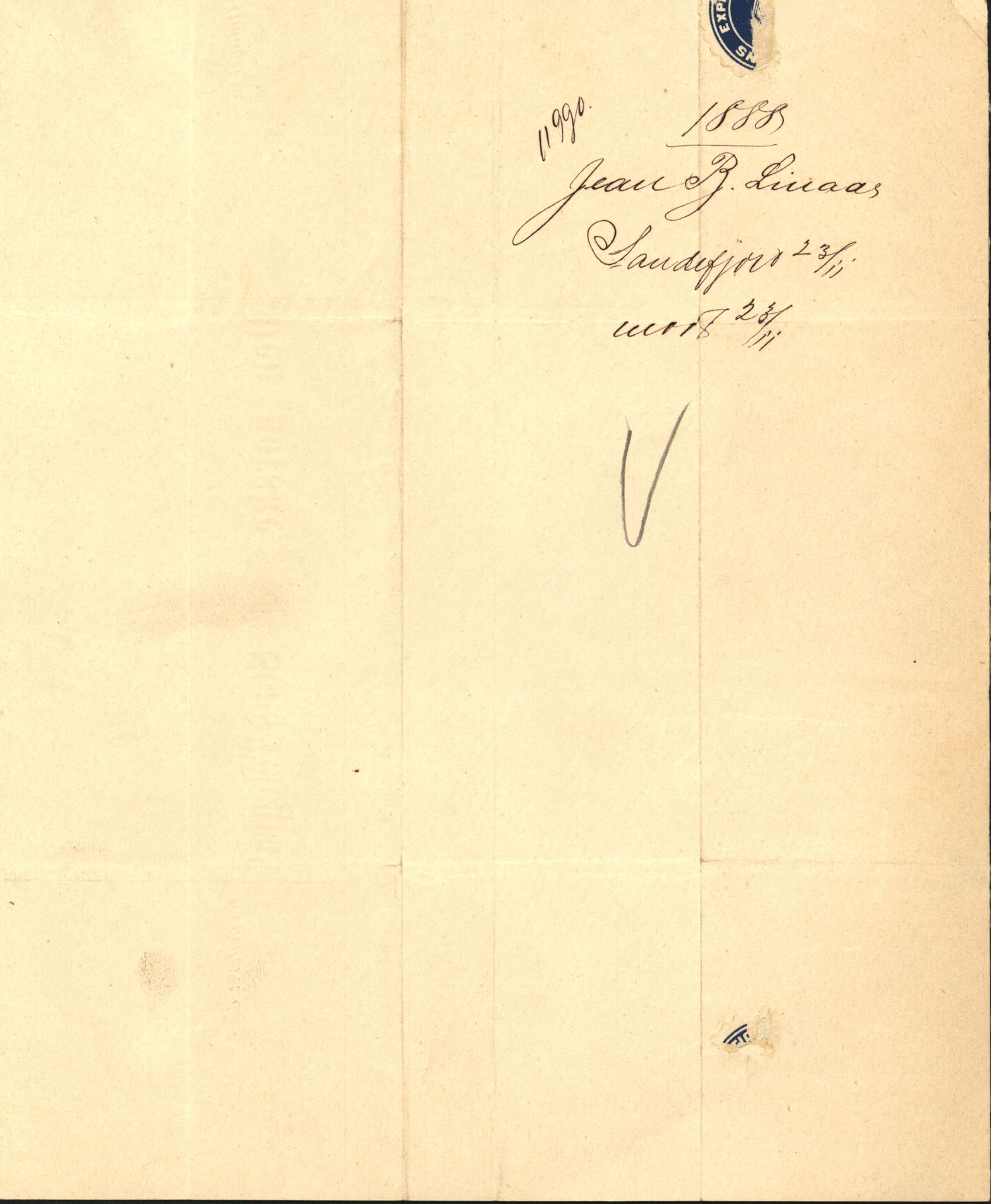 Pa 63 - Østlandske skibsassuranceforening, VEMU/A-1079/G/Ga/L0023/0005: Havaridokumenter / Ora Labora, Ormelie, 1888, p. 3