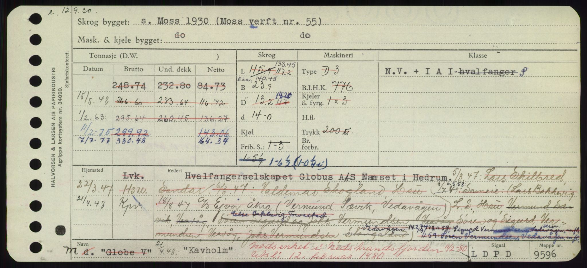 Sjøfartsdirektoratet med forløpere, Skipsmålingen, AV/RA-S-1627/H/Hd/L0020: Fartøy, K-Kon, p. 193