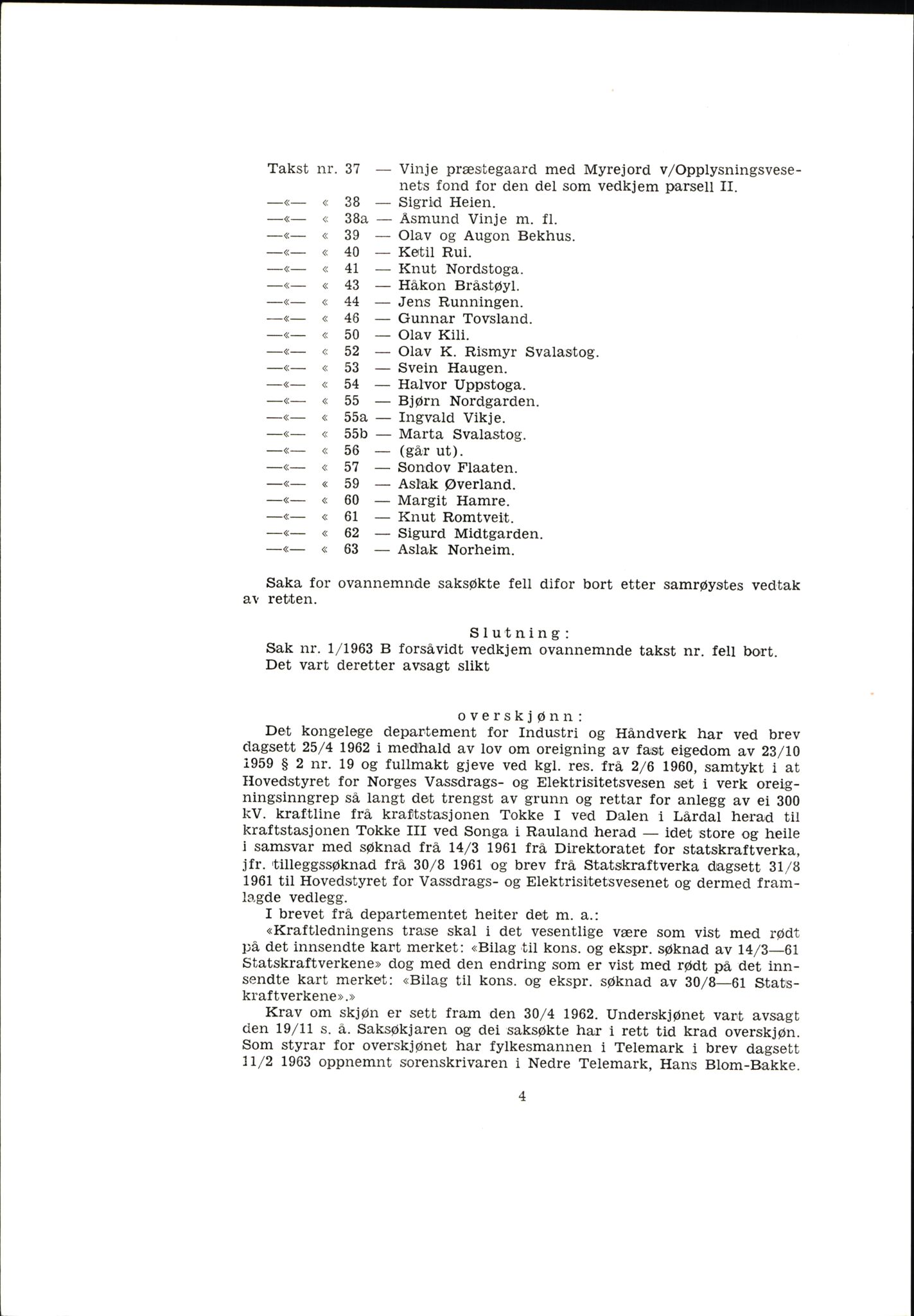 Vest-Telemark sorenskriveri, AV/SAKO-A-134/F/Fo/Fob/L0002: Skjønn/rettsbøker for kraftutbygging/veg, 1963-1968, p. 6