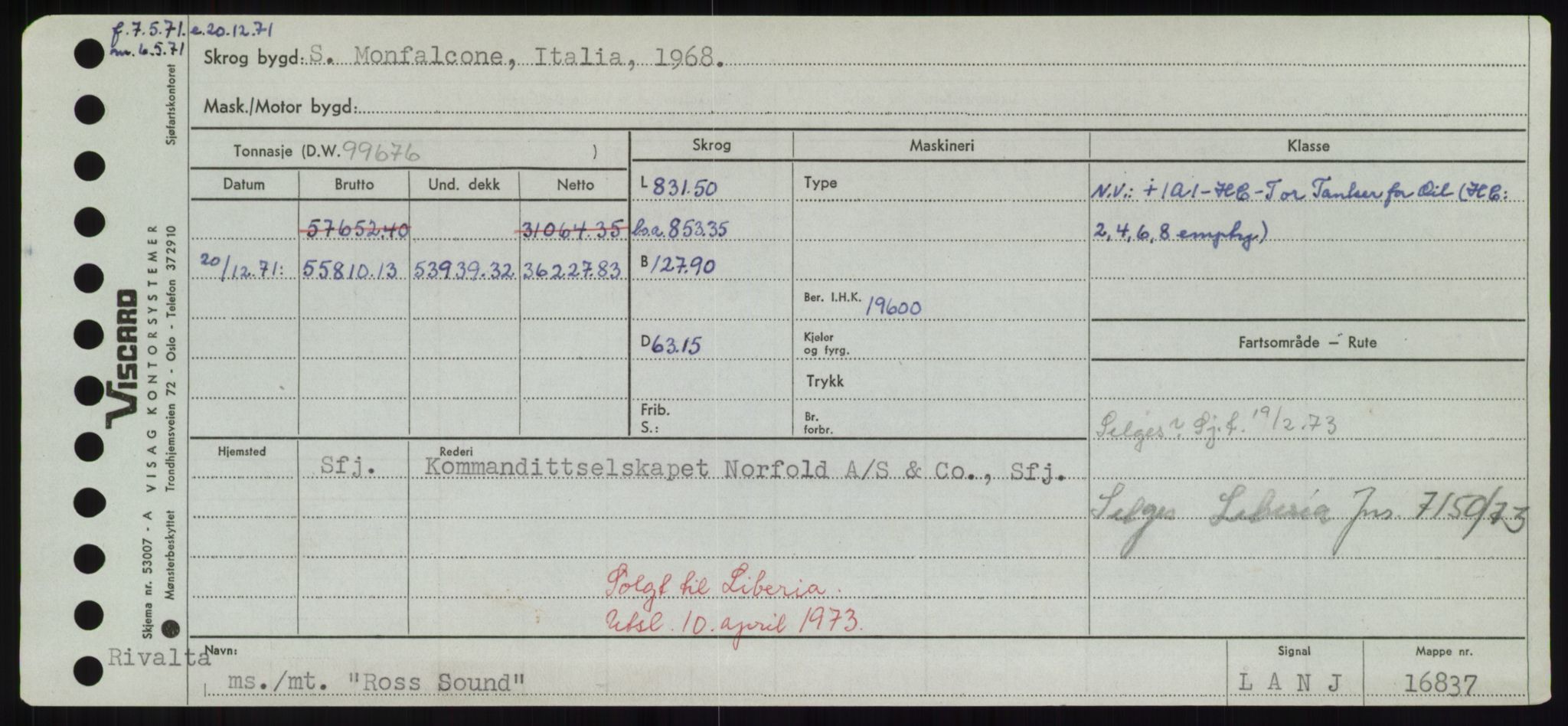 Sjøfartsdirektoratet med forløpere, Skipsmålingen, RA/S-1627/H/Hd/L0031: Fartøy, Rju-Sam, p. 205