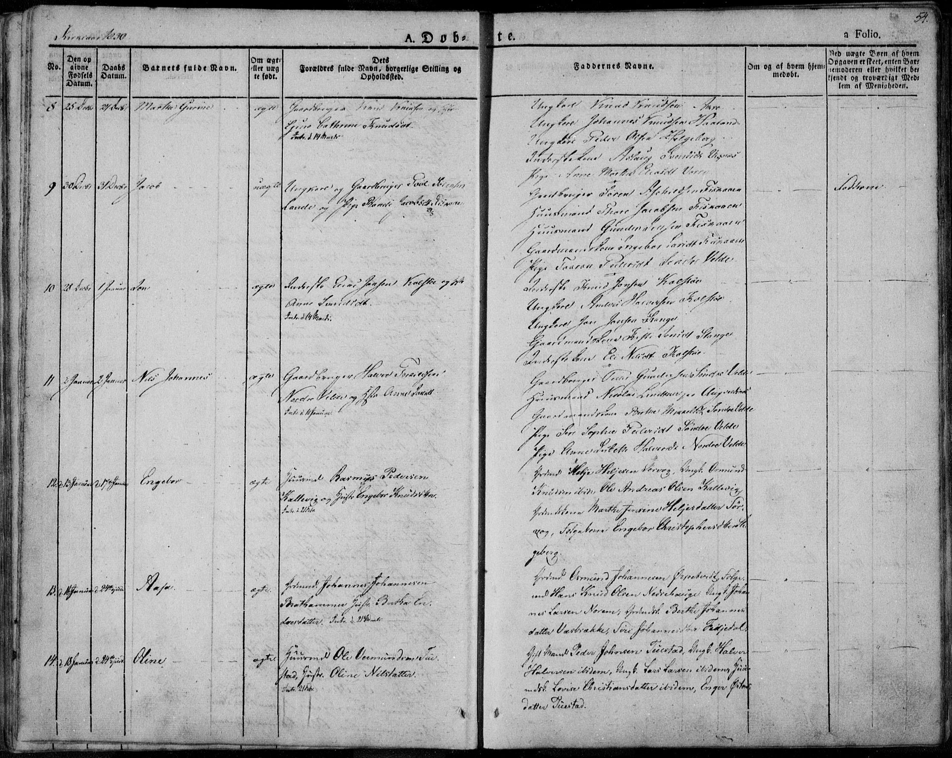 Avaldsnes sokneprestkontor, AV/SAST-A -101851/H/Ha/Haa/L0005: Parish register (official) no. A 5.1, 1825-1841, p. 54