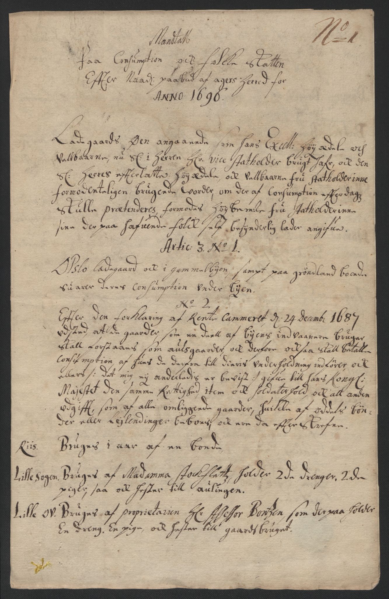 Rentekammeret inntil 1814, Reviderte regnskaper, Fogderegnskap, AV/RA-EA-4092/R10/L0440: Fogderegnskap Aker og Follo, 1696-1697, p. 150