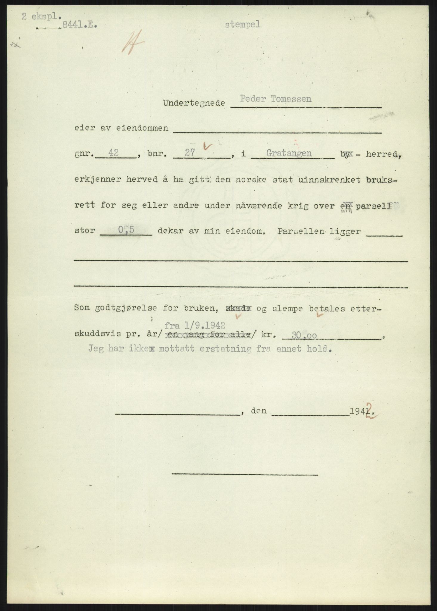 Forsvarsdepartementet, 10. kontor / Oppgjørskontoret, RA/RAFA-1225/D/Dd/L0480: Troms, 1942-1953, p. 471