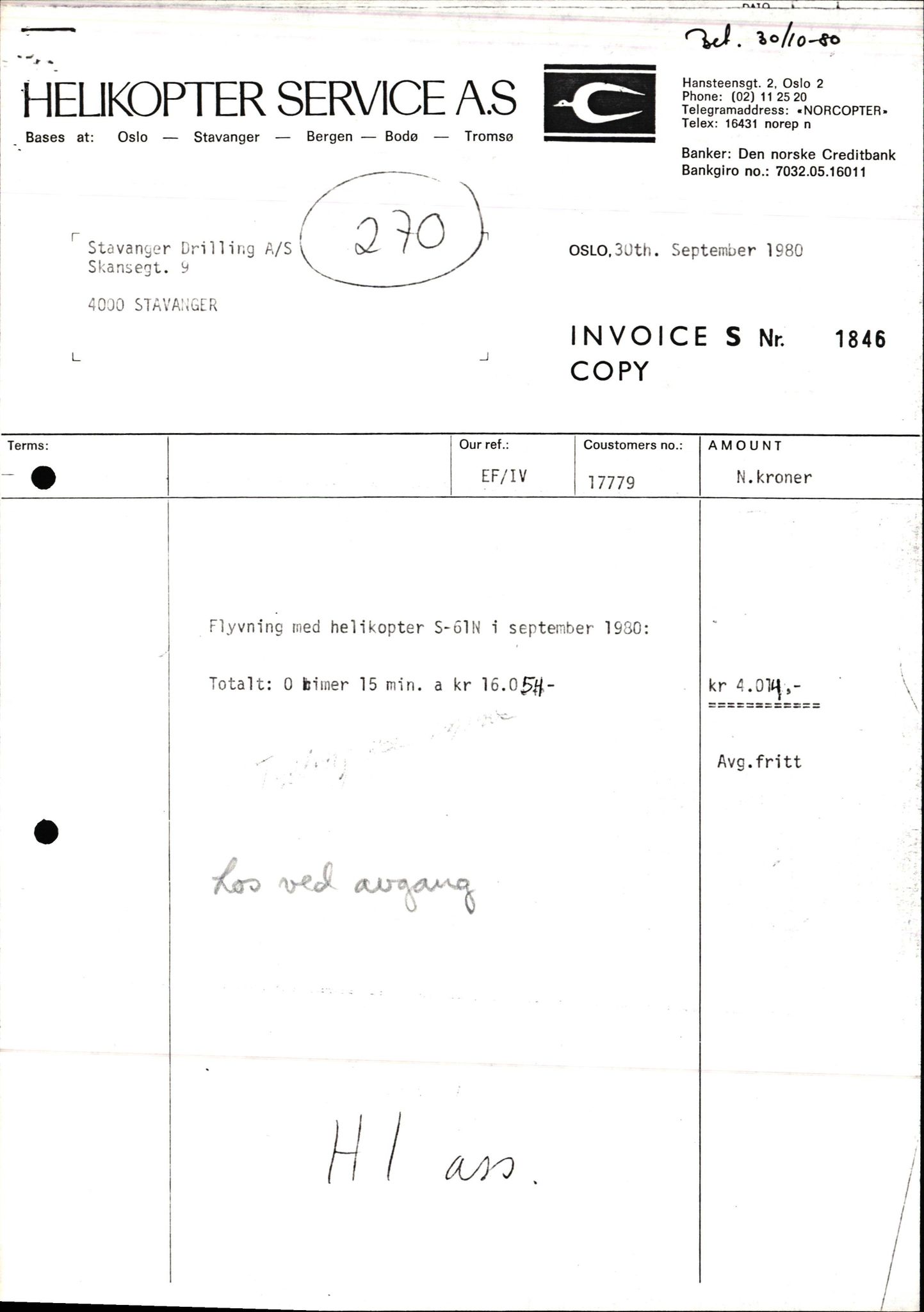 Pa 1503 - Stavanger Drilling AS, AV/SAST-A-101906/2/E/Ec/Eca/L0013: Sak og korrespondanse, 1980-1982