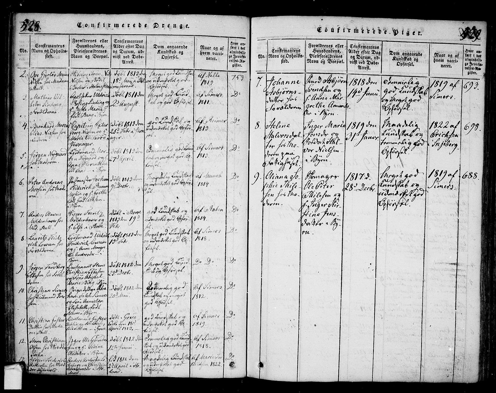 Fredrikstad prestekontor Kirkebøker, SAO/A-11082/F/Fa/L0004: Parish register (official) no. 4, 1816-1834, p. 528-529