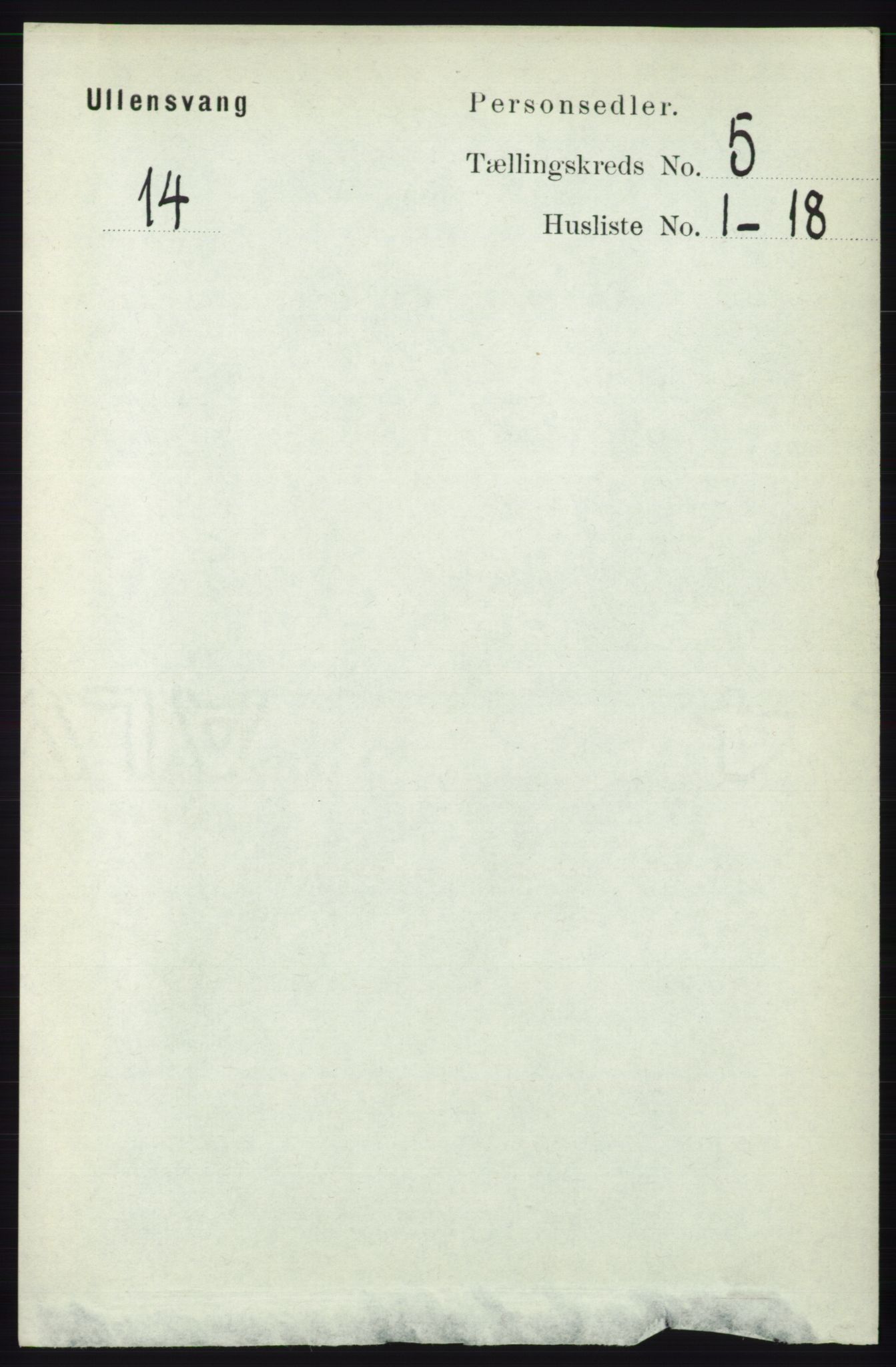 RA, 1891 census for 1230 Ullensvang, 1891, p. 1613