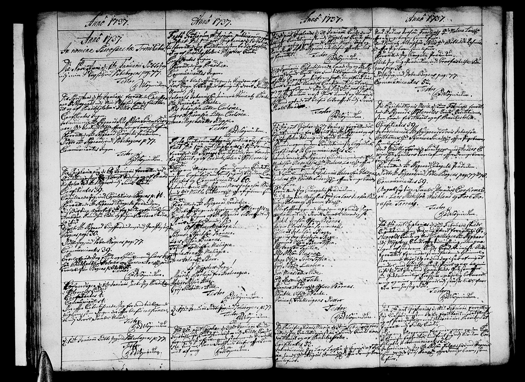 Sund sokneprestembete, AV/SAB-A-99930: Parish register (official) no. A 1, 1729-1740