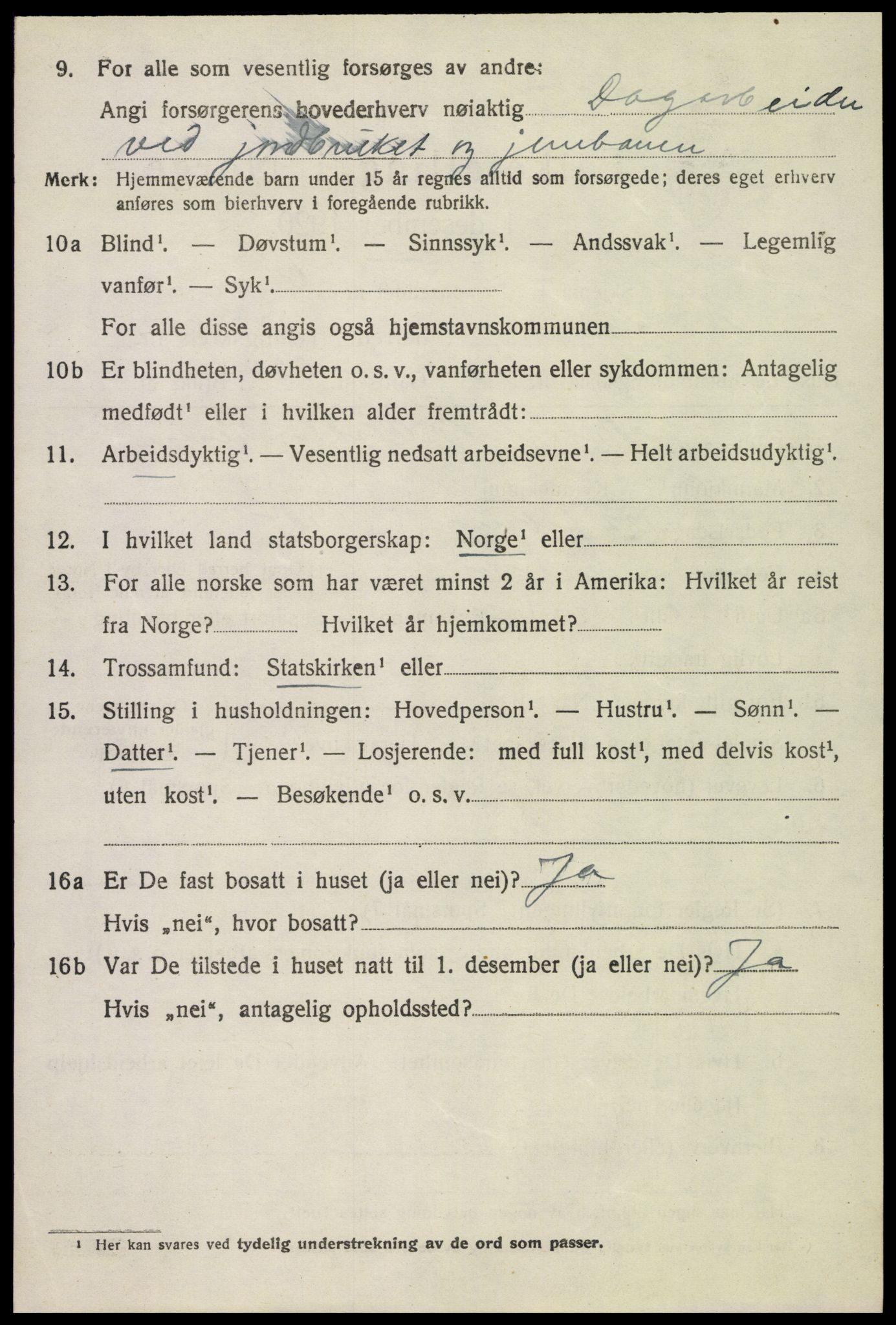 SAH, 1920 census for Nord-Fron, 1920, p. 4019