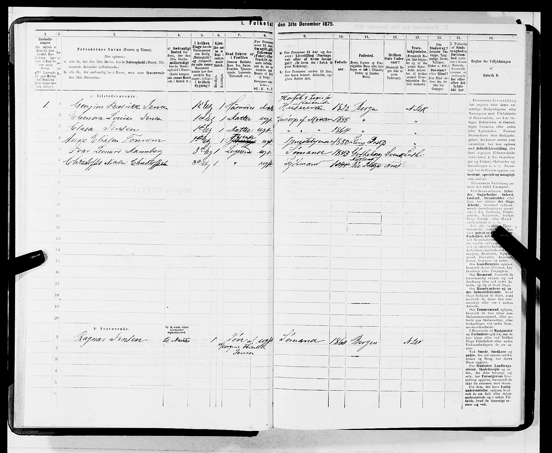 SAB, 1875 census for 1301 Bergen, 1875, p. 1939