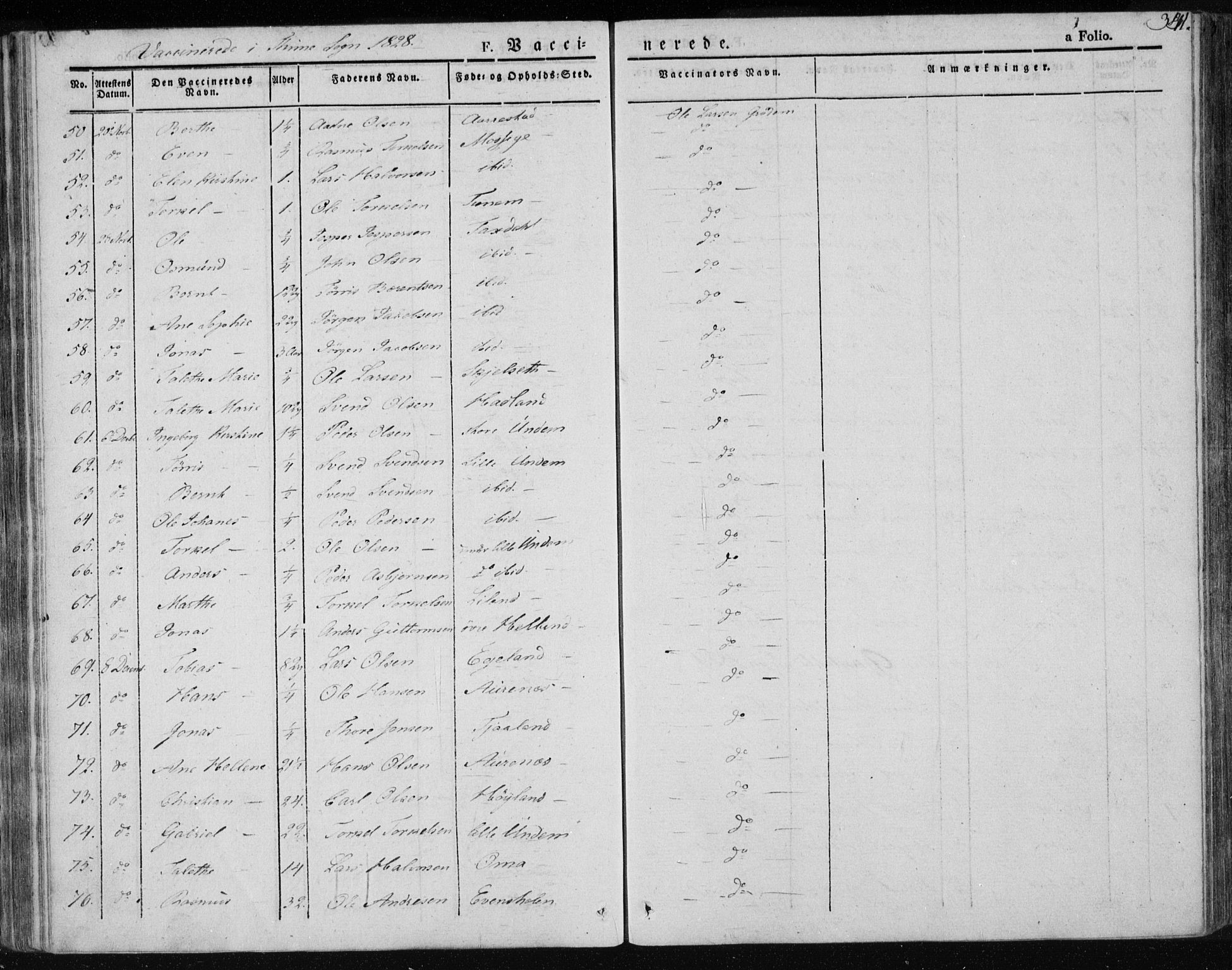 Lye sokneprestkontor, AV/SAST-A-101794/001/30BA/L0004: Parish register (official) no. A 4, 1826-1841, p. 341