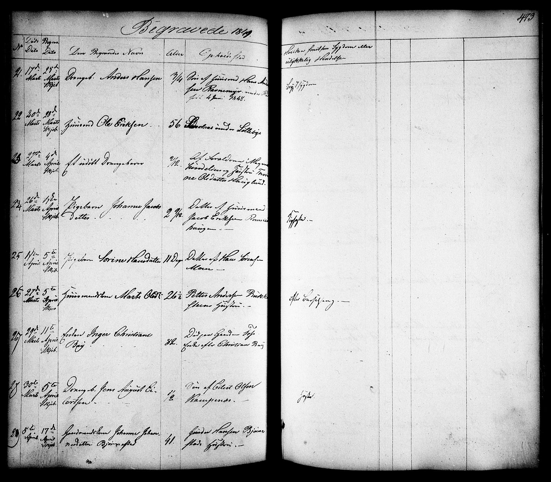 Skjeberg prestekontor Kirkebøker, AV/SAO-A-10923/F/Fa/L0006: Parish register (official) no. I 6, 1846-1858, p. 473