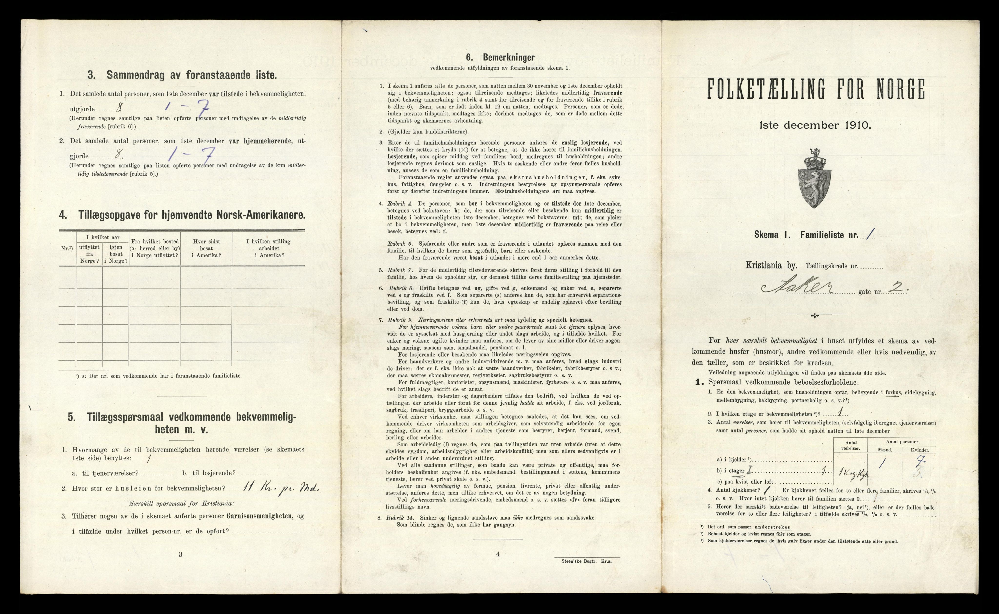 RA, 1910 census for Kristiania, 1910, p. 3719