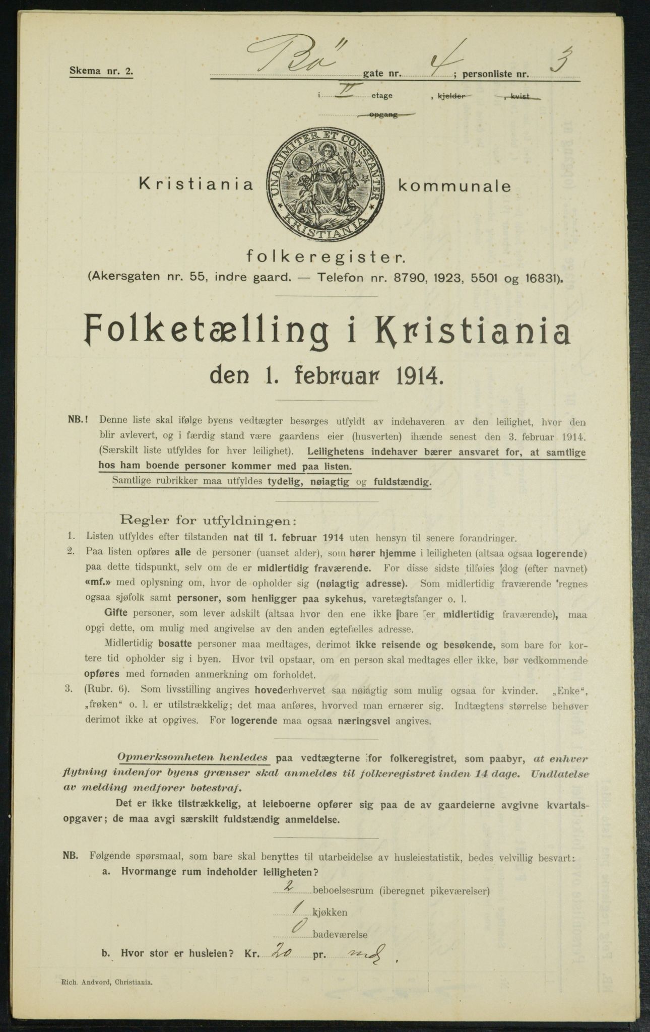 OBA, Municipal Census 1914 for Kristiania, 1914, p. 11281