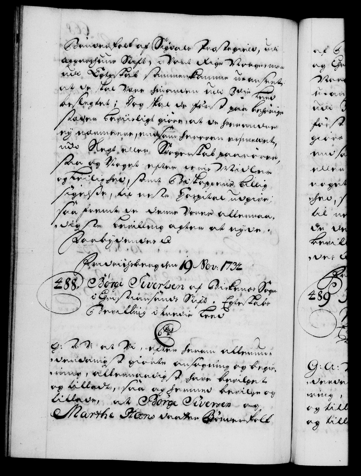 Danske Kanselli 1572-1799, AV/RA-EA-3023/F/Fc/Fca/Fcaa/L0028: Norske registre, 1733-1734, p. 668b