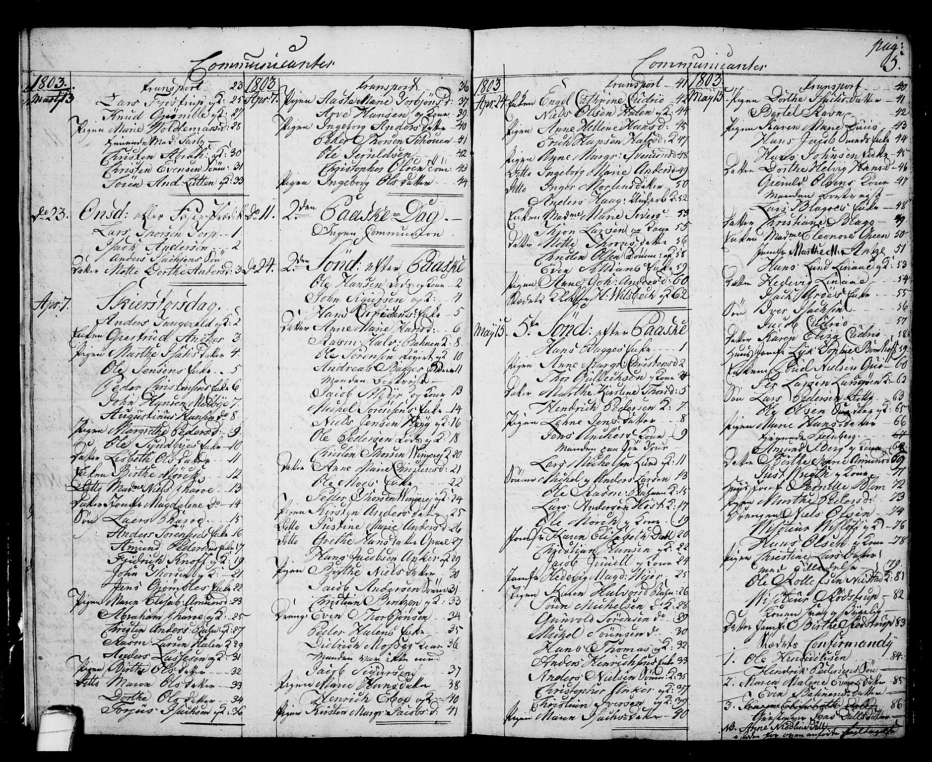 Langesund kirkebøker, SAKO/A-280/G/Ga/L0002: Parish register (copy) no. 2, 1801-1815, p. 5