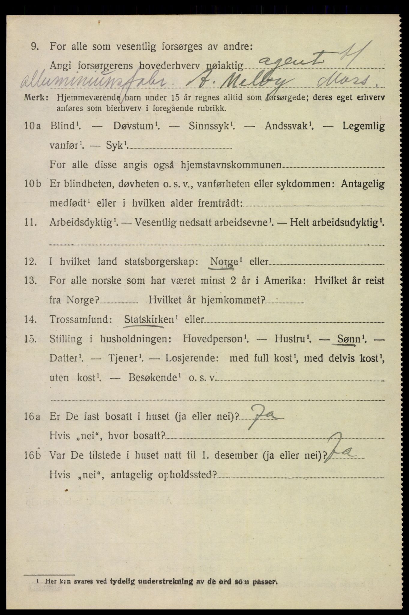 SAH, 1920 census for Løten, 1920, p. 8446