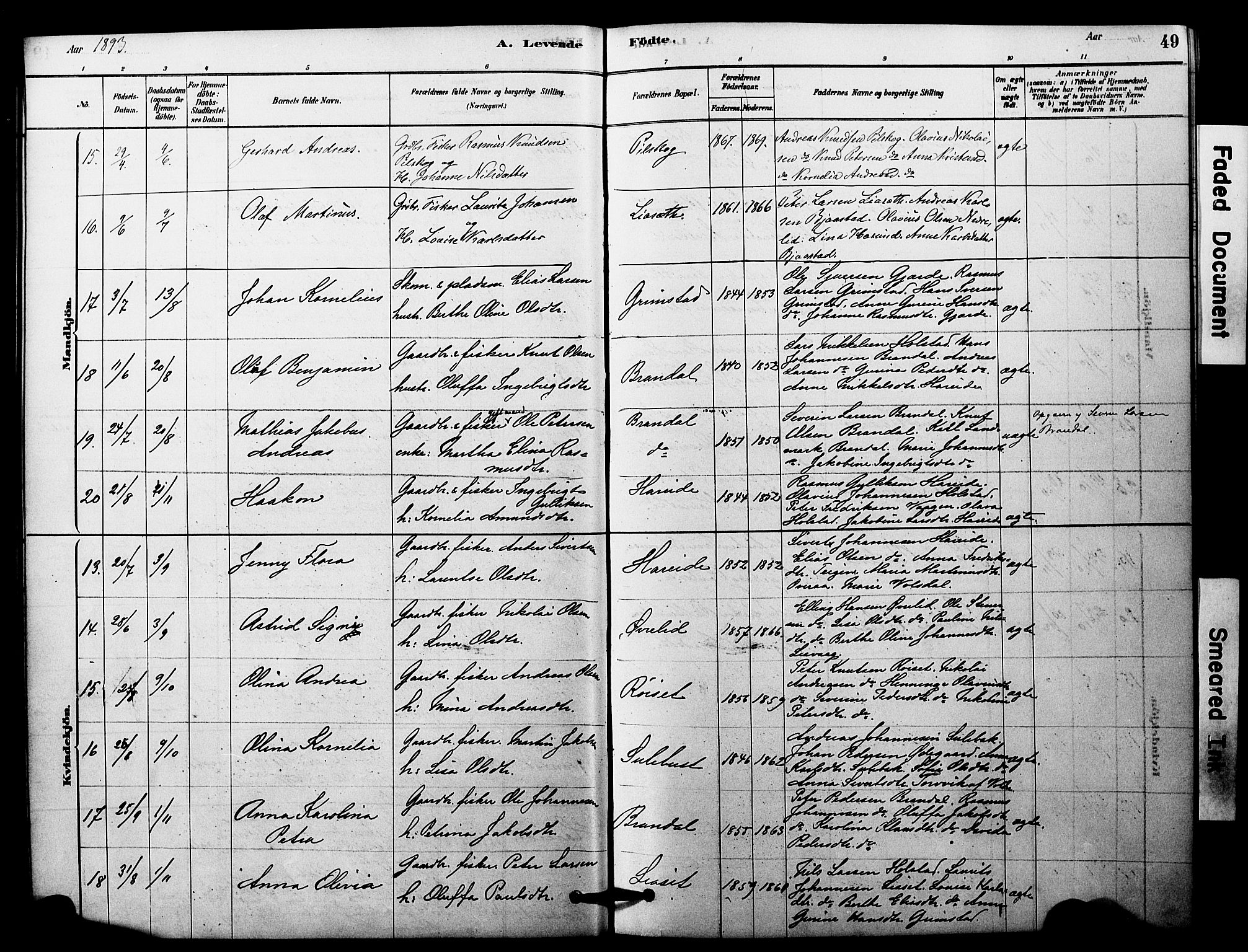 Ministerialprotokoller, klokkerbøker og fødselsregistre - Møre og Romsdal, AV/SAT-A-1454/510/L0122: Parish register (official) no. 510A02, 1878-1897, p. 49