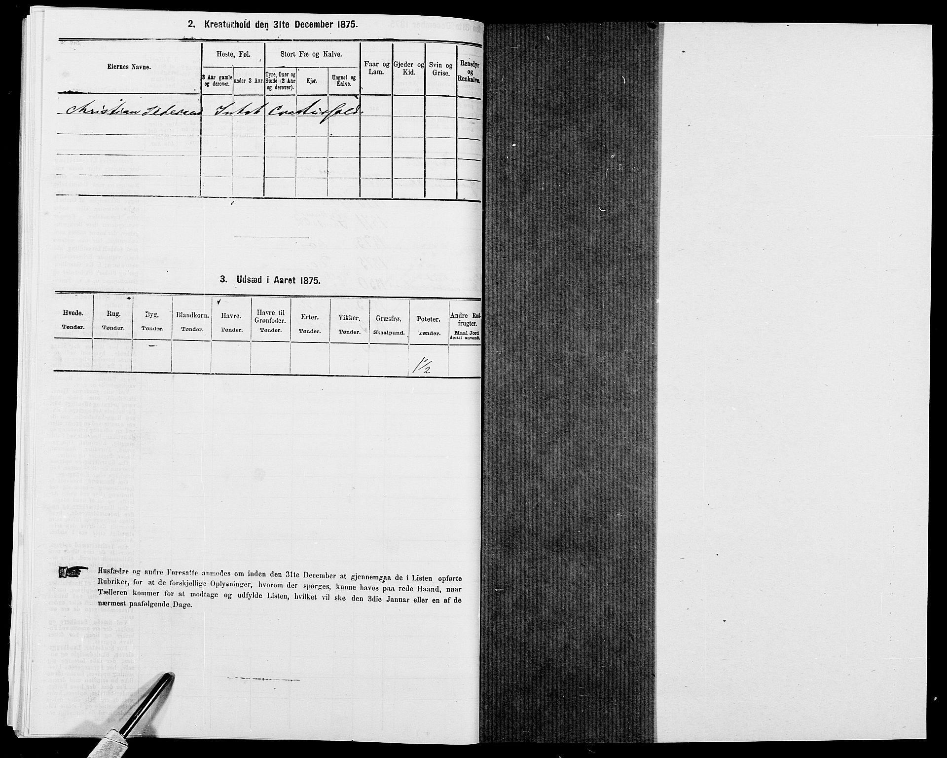 SAK, 1875 census for 1013P Tveit, 1875, p. 985